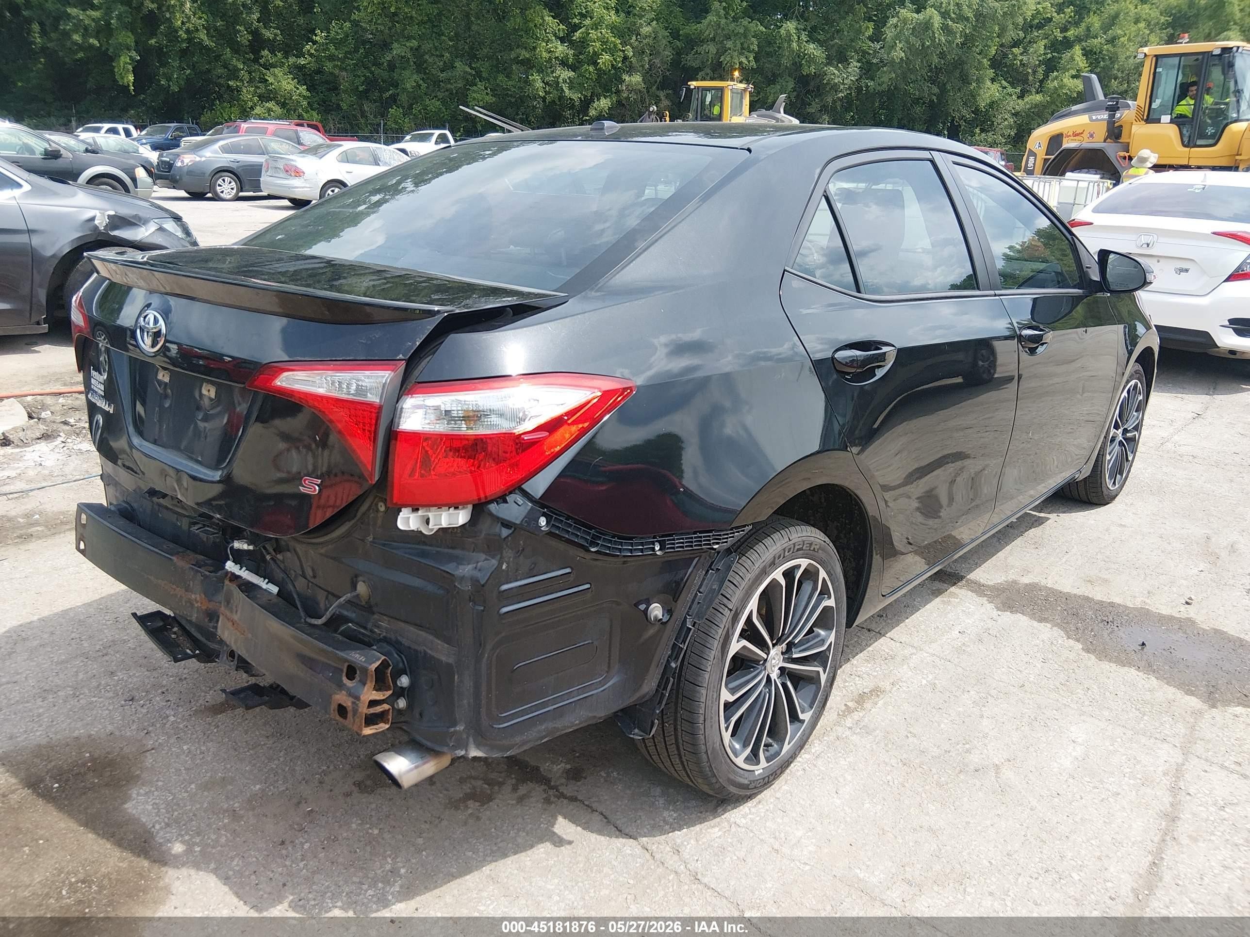 2015 Toyota Corolla S Premium Black vin: 5YFBURHE1FP321349