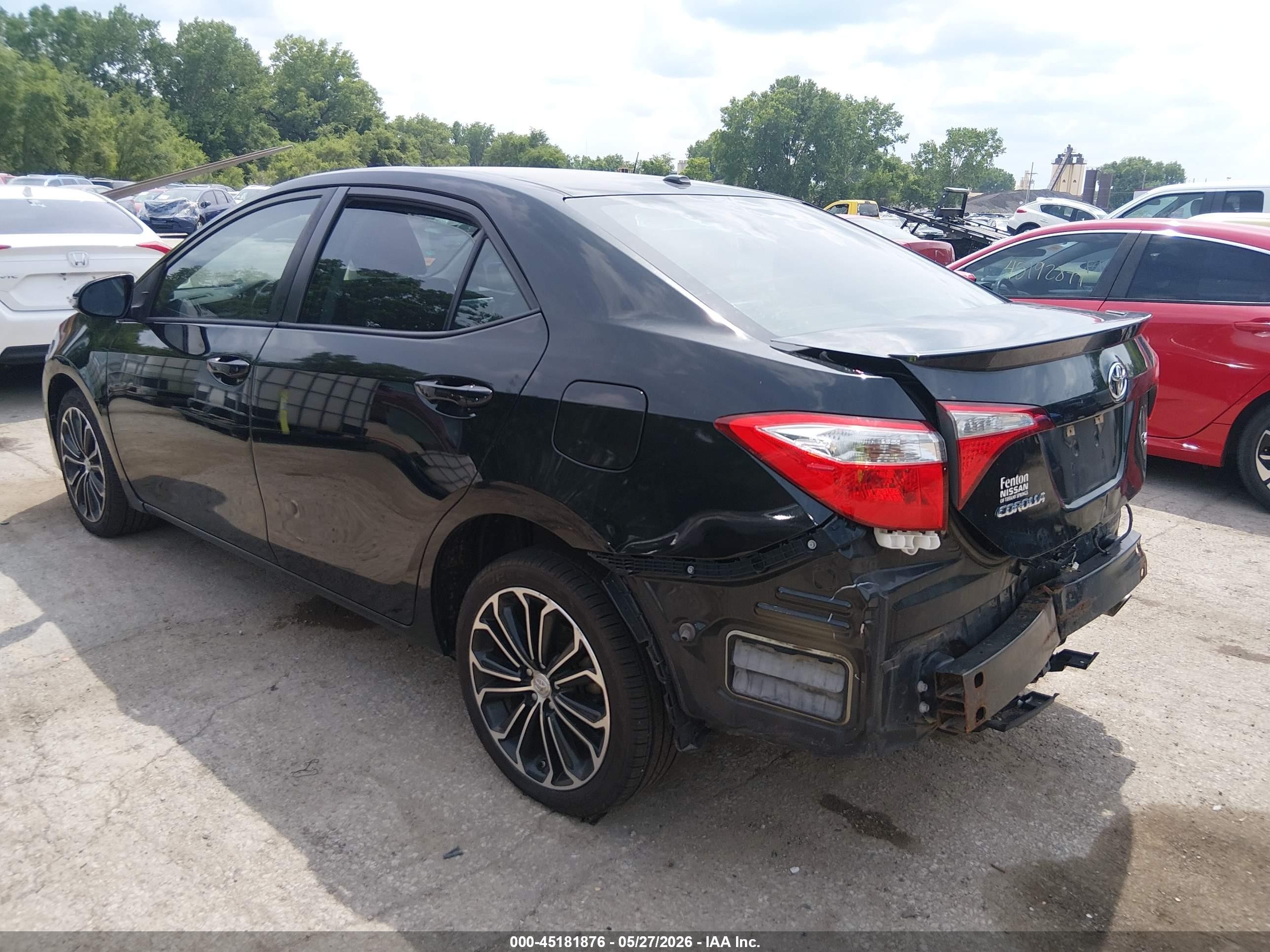 2015 Toyota Corolla S Premium Black vin: 5YFBURHE1FP321349