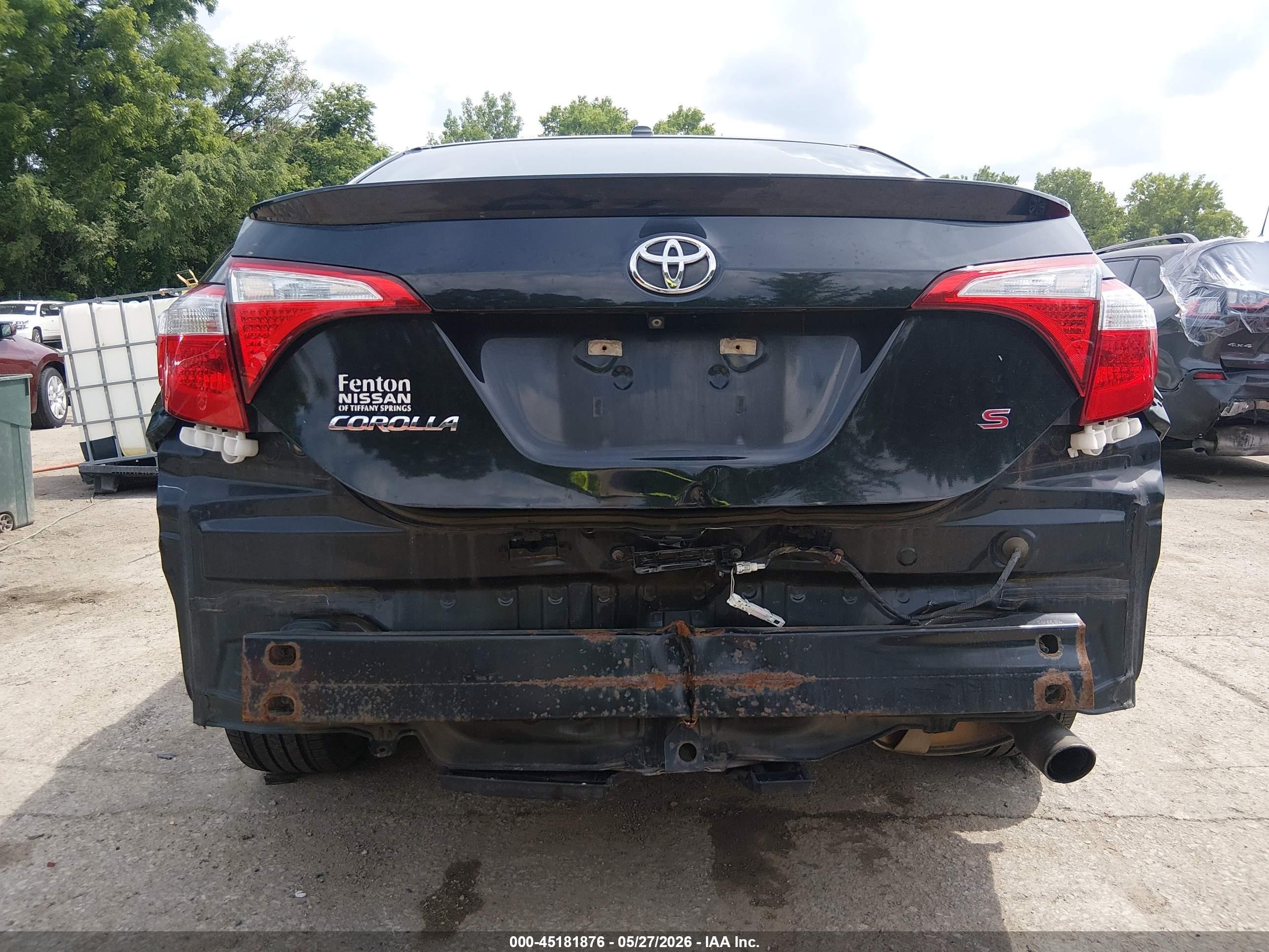 2015 Toyota Corolla S Premium Black vin: 5YFBURHE1FP321349
