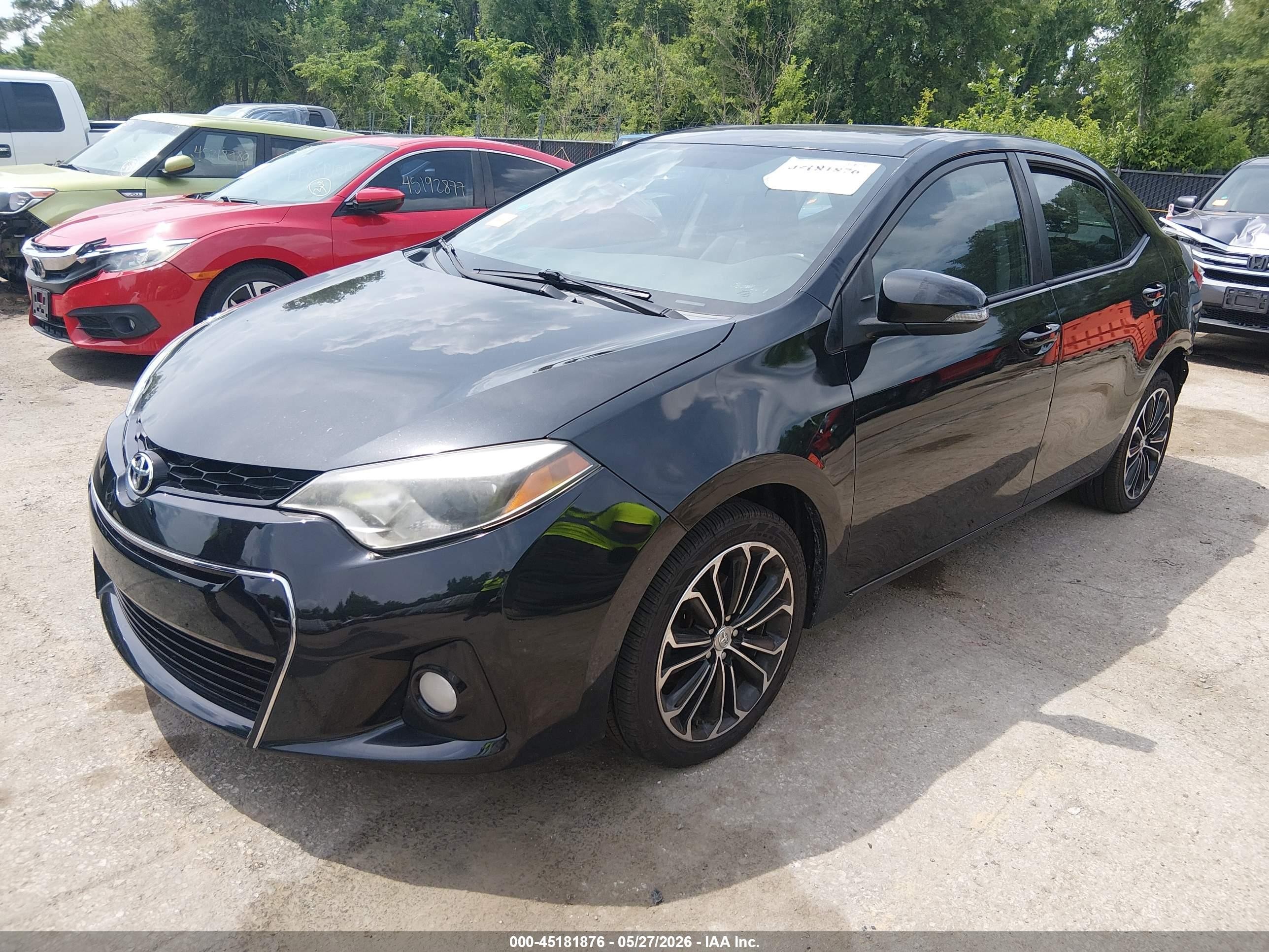 2015 Toyota Corolla S Premium Black vin: 5YFBURHE1FP321349