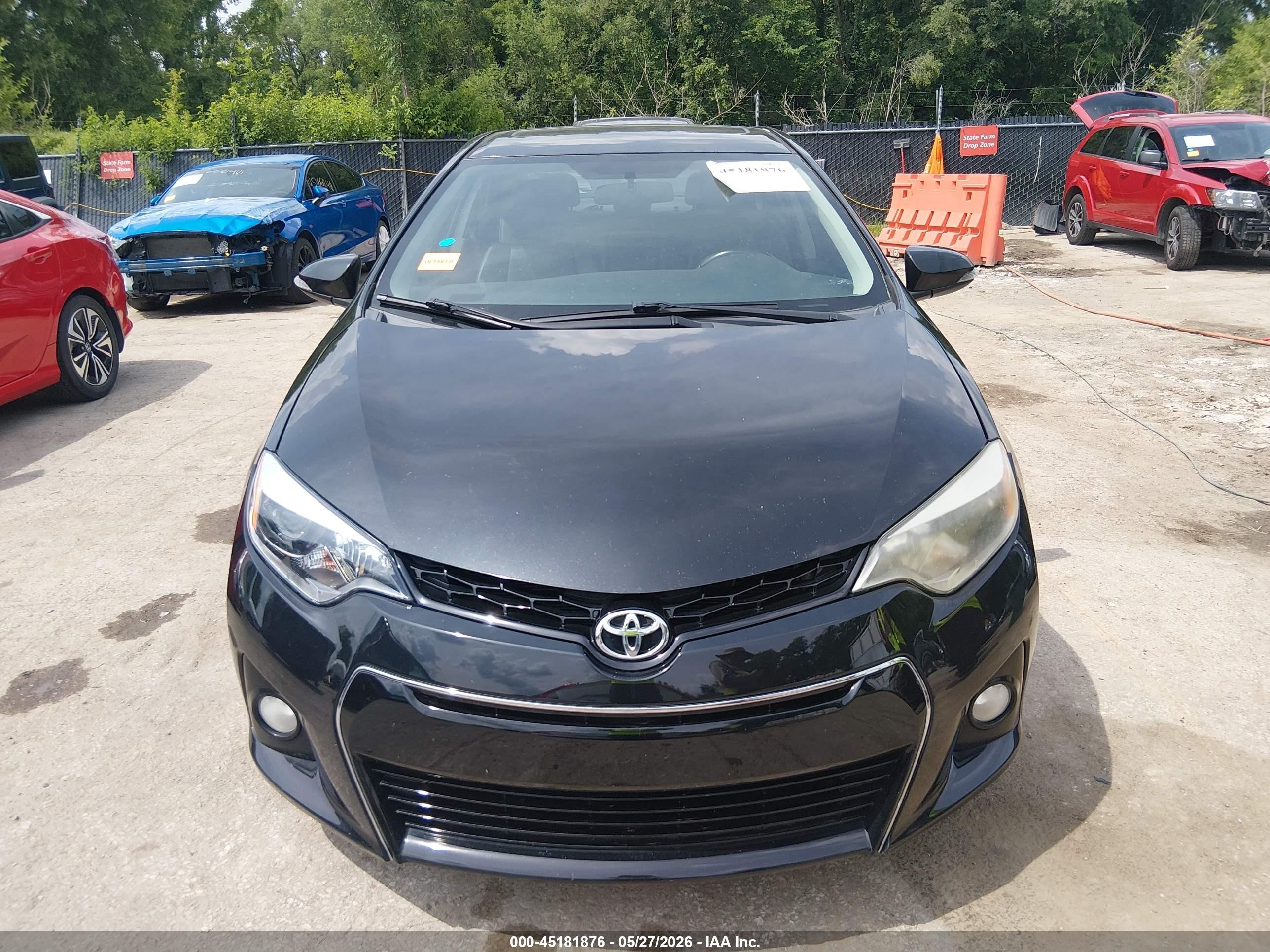 2015 Toyota Corolla S Premium Black vin: 5YFBURHE1FP321349