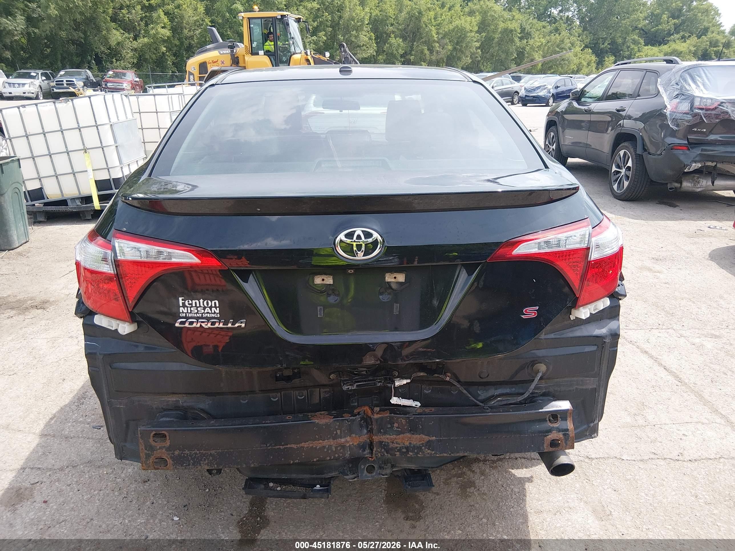 2015 Toyota Corolla S Premium Black vin: 5YFBURHE1FP321349
