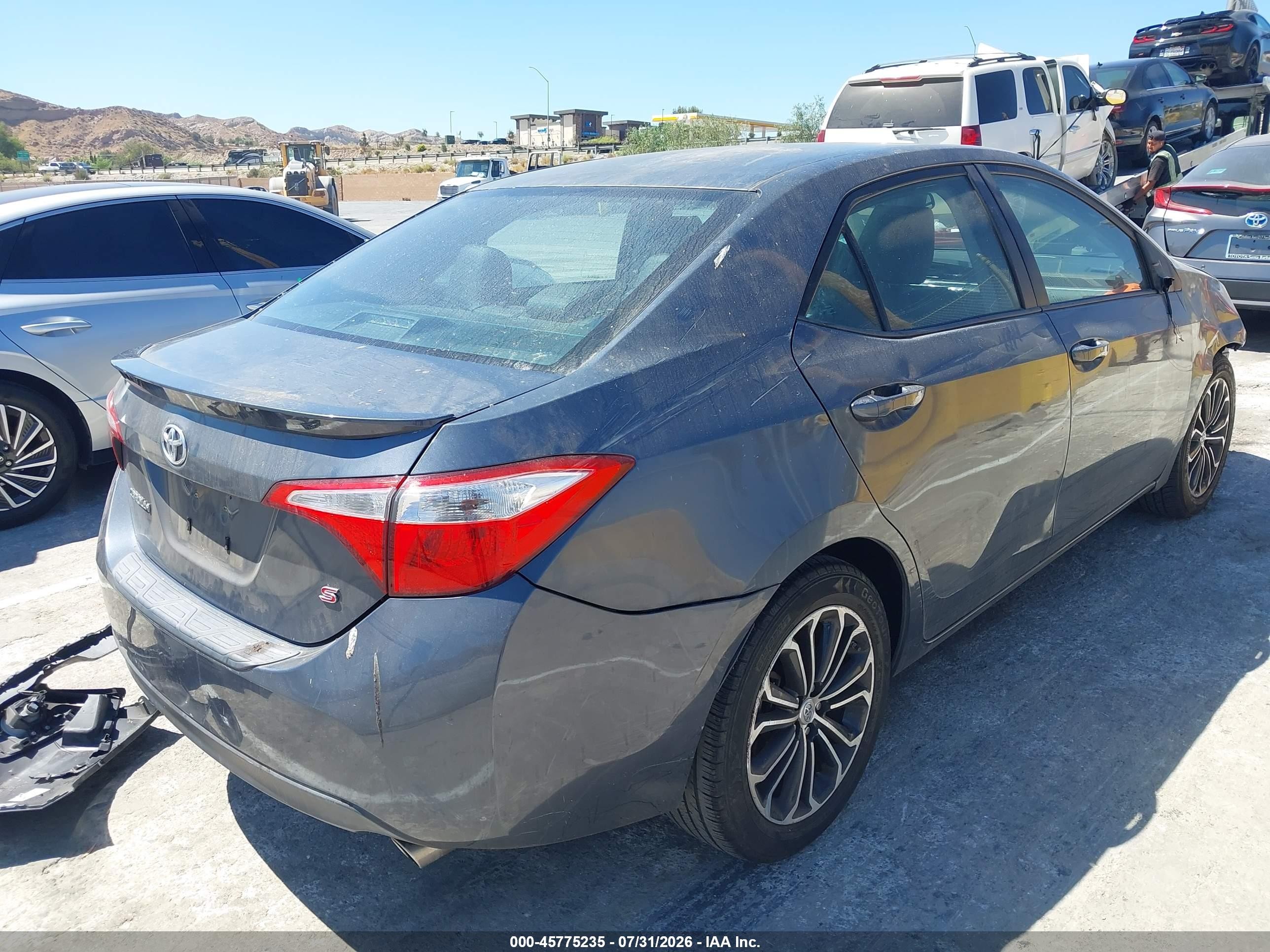 2015 Toyota Corolla S Plus Серый vin: 5YFBURHE1FP346722