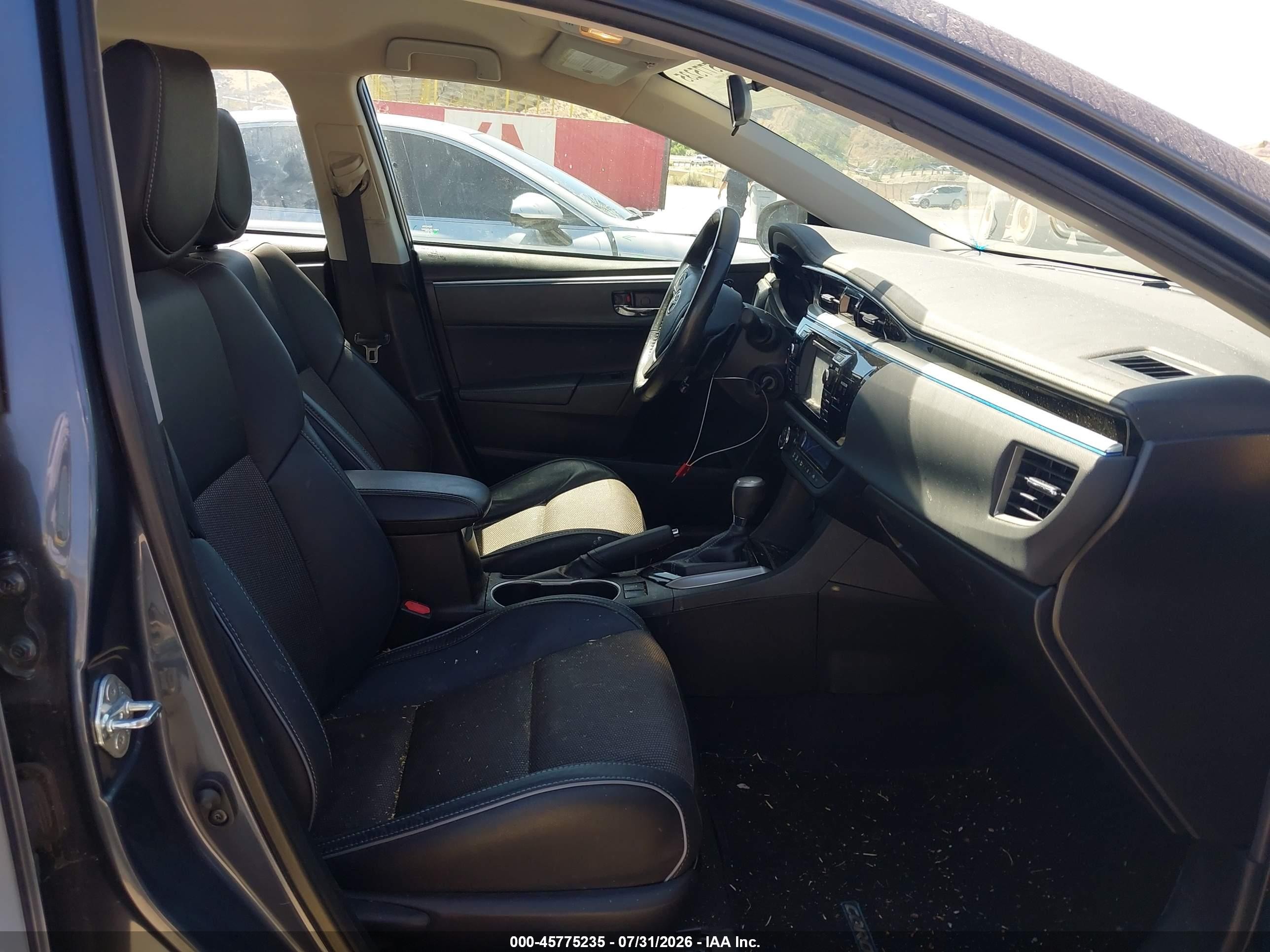 2015 Toyota Corolla S Plus Серый vin: 5YFBURHE1FP346722