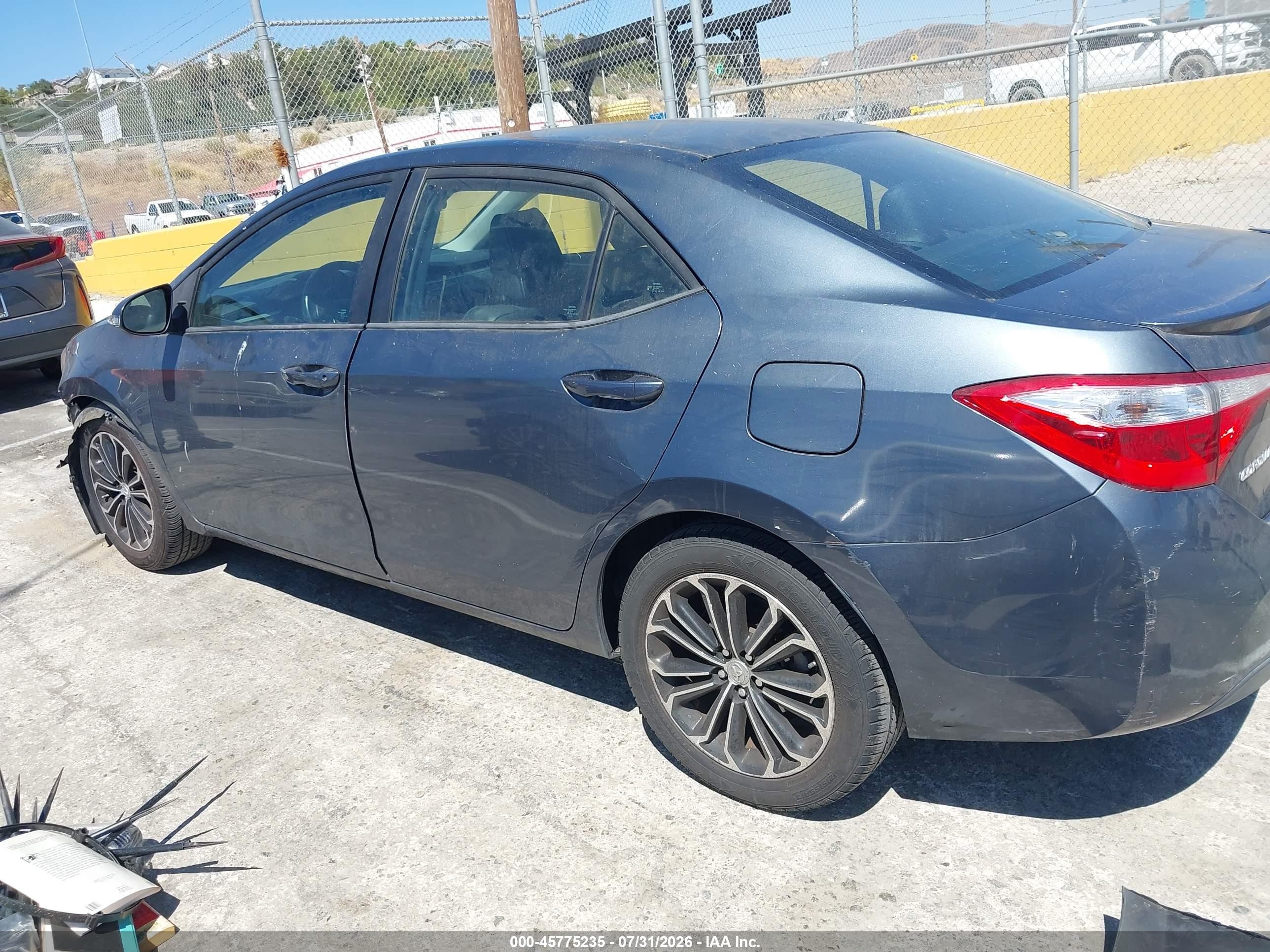 2015 Toyota Corolla S Plus Серый vin: 5YFBURHE1FP346722