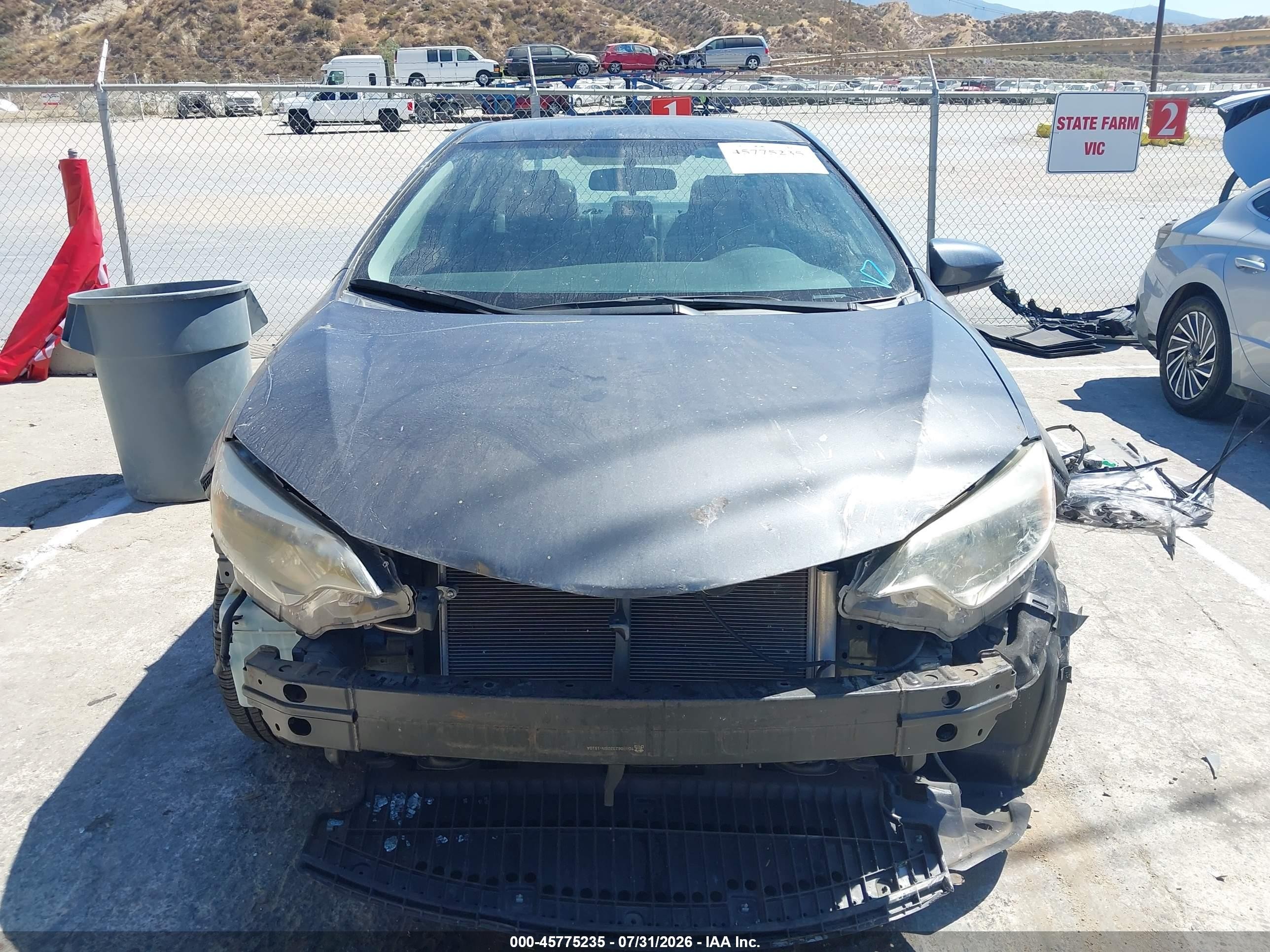 2015 Toyota Corolla S Plus Серый vin: 5YFBURHE1FP346722