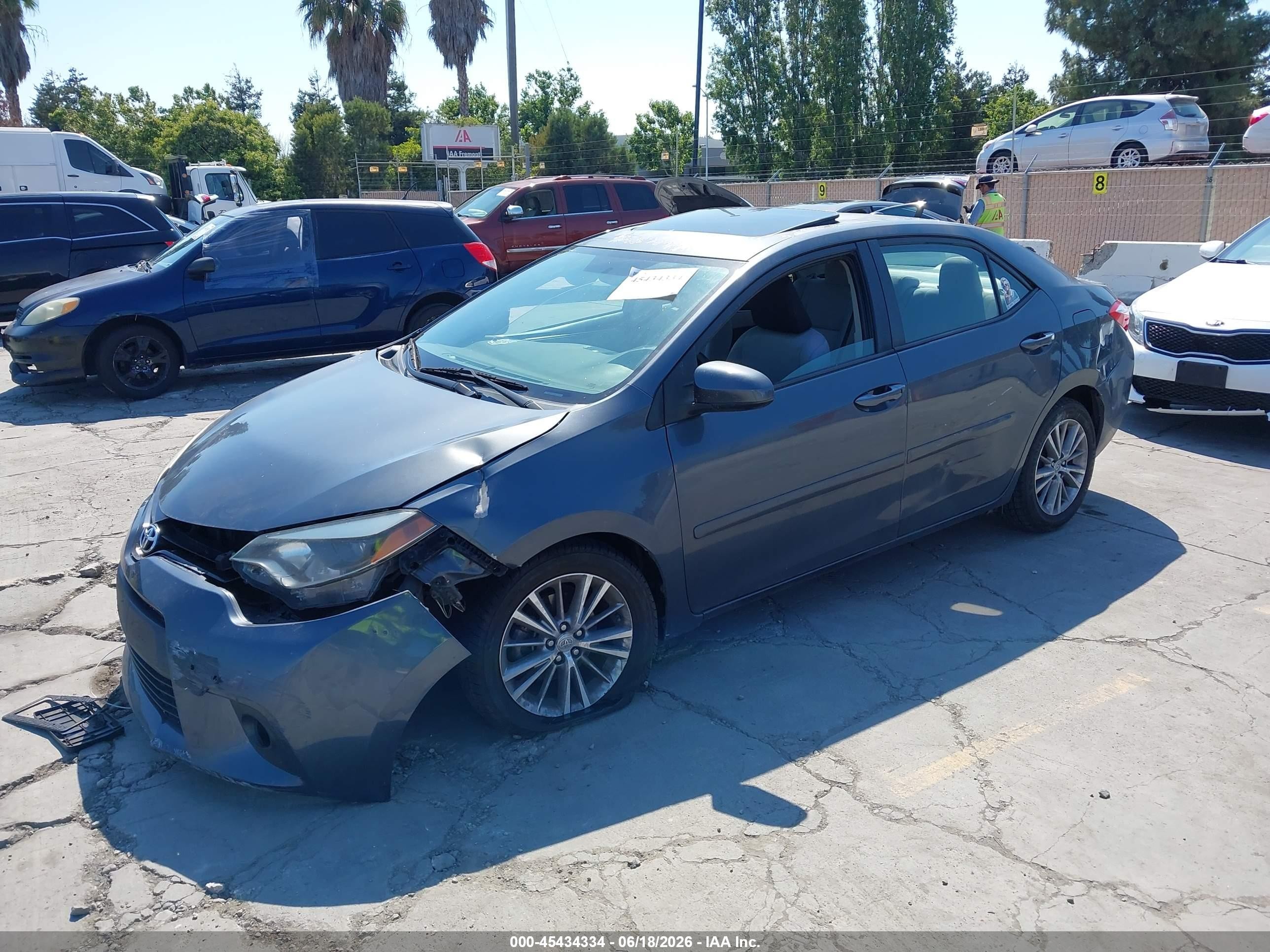 2014 Toyota Corolla Le Plus Gray vin: 5YFBURHE2EP016831