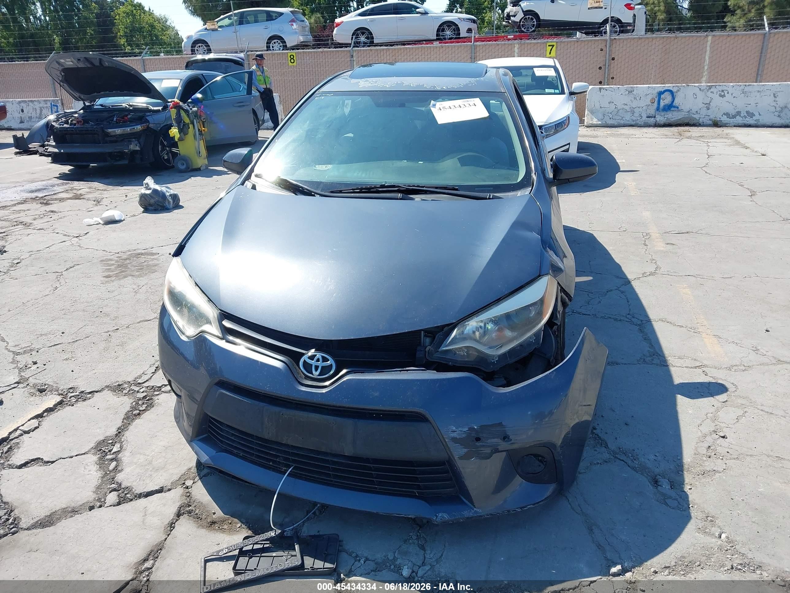 2014 Toyota Corolla Le Plus Gray vin: 5YFBURHE2EP016831