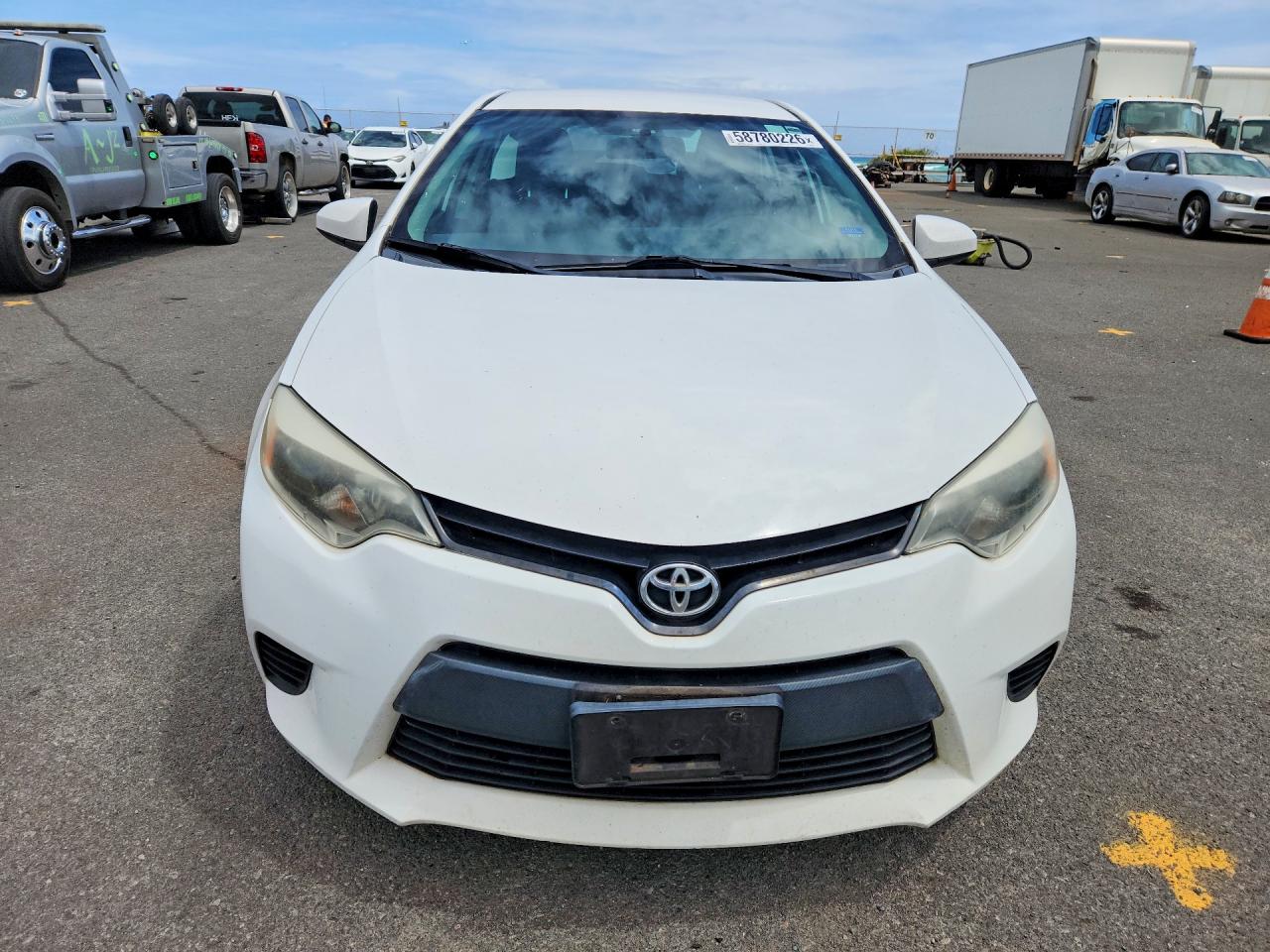 2014 Toyota Corolla L Белый vin: 5YFBURHE2EP042815