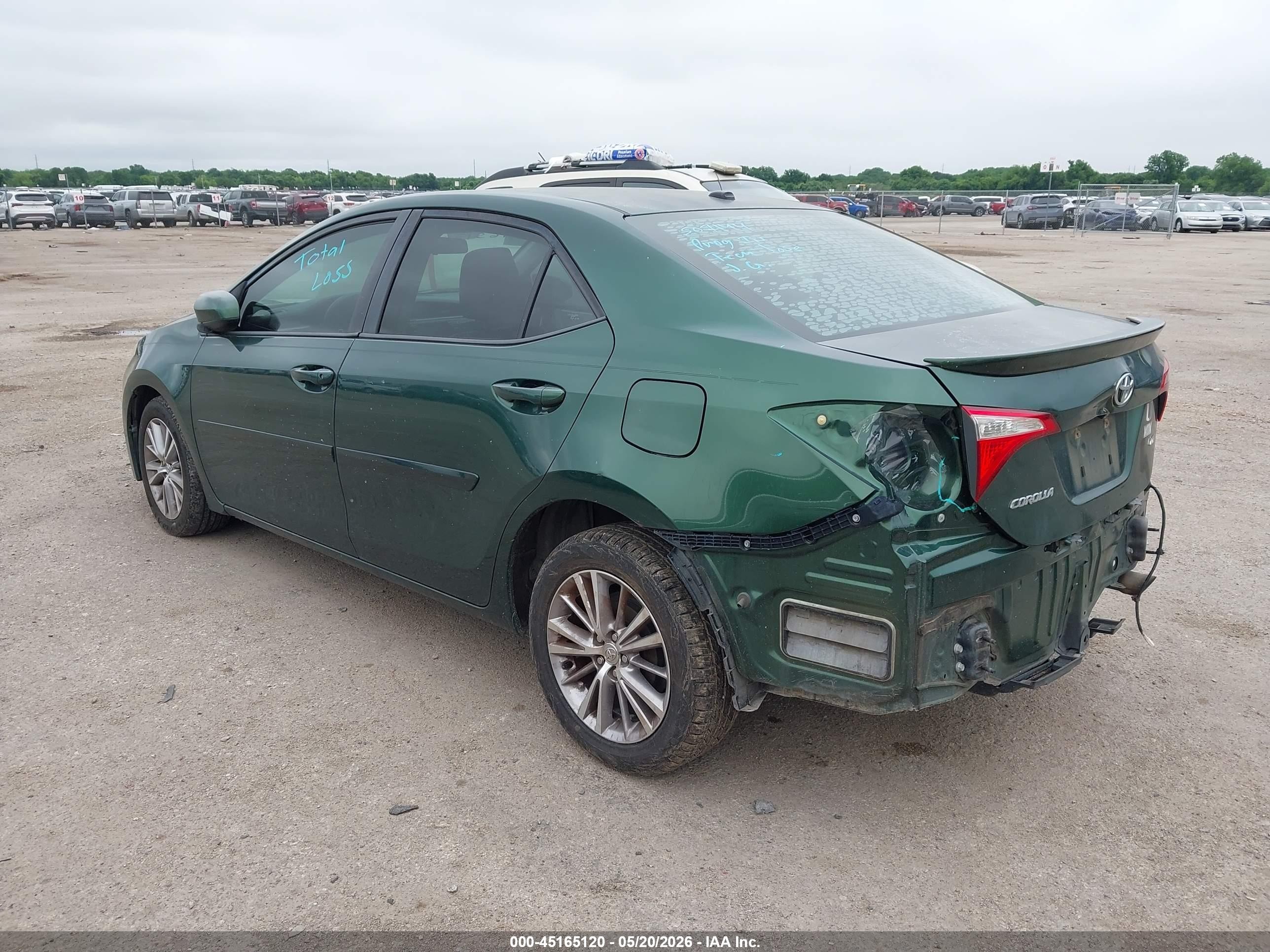 2014 Toyota Corolla   Green vin: 5YFBURHE2EP049697
