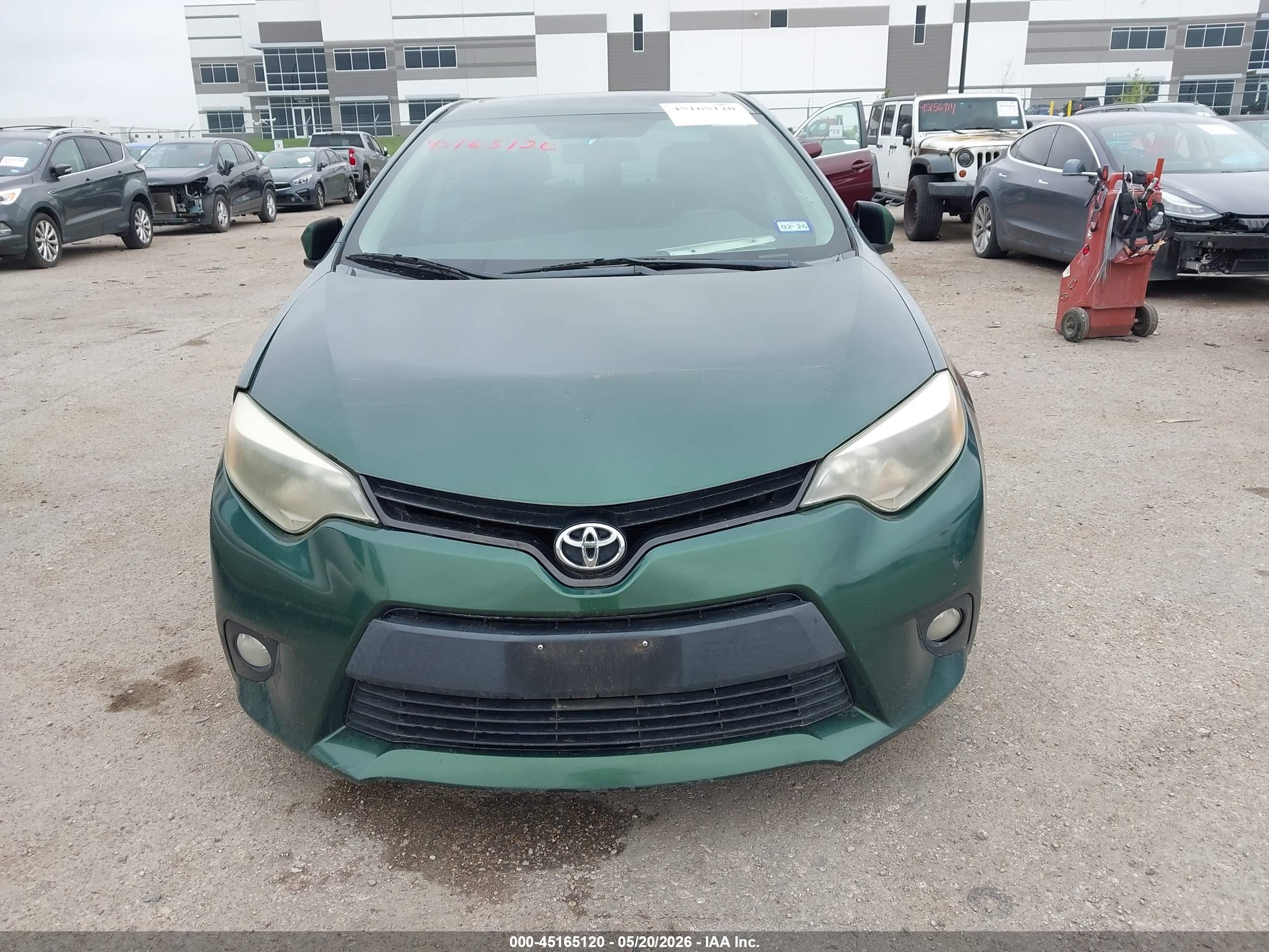2014 Toyota Corolla   Green vin: 5YFBURHE2EP049697