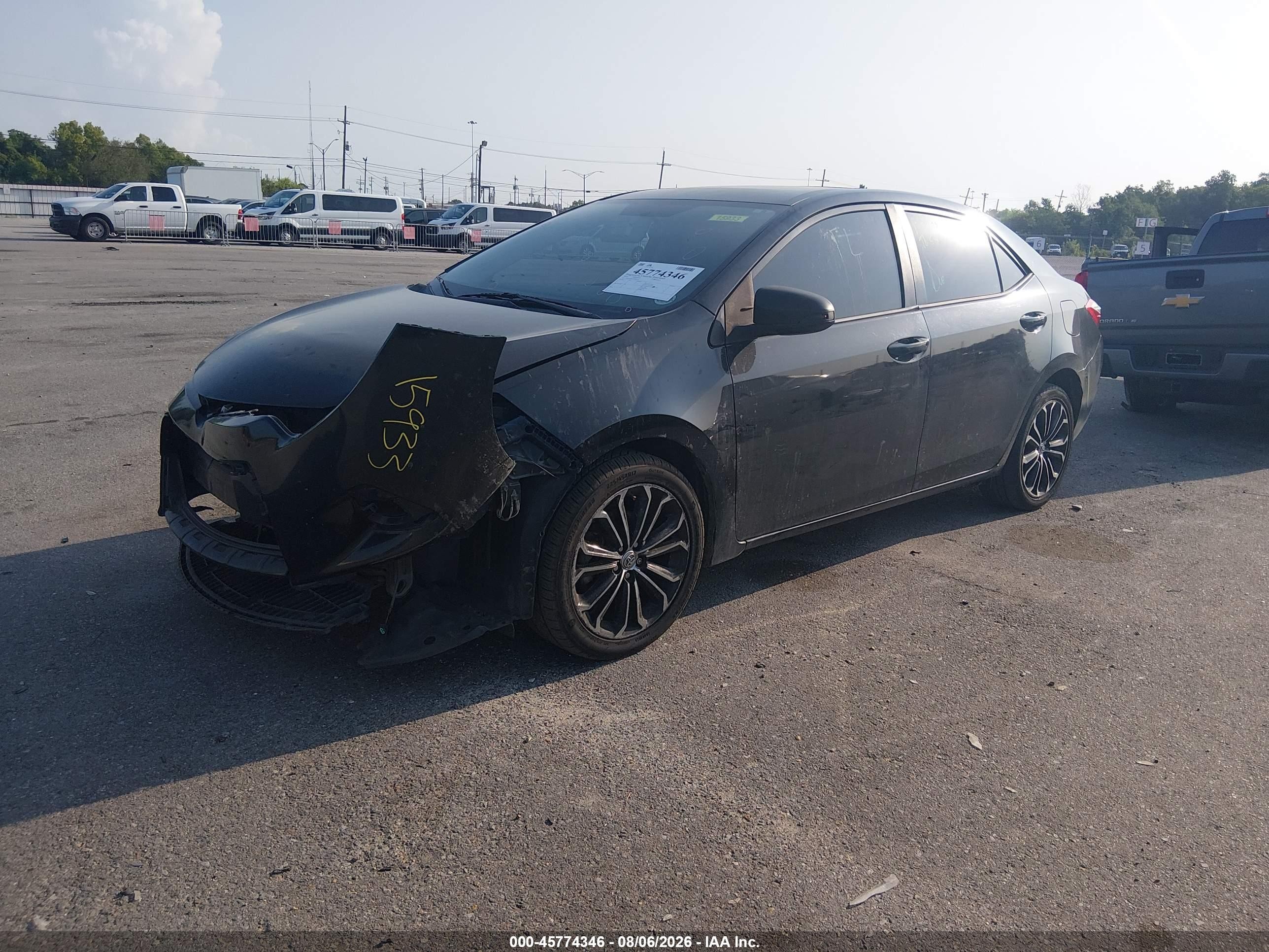 2014 Toyota Corolla S Plus Black vin: 5YFBURHE2EP066192