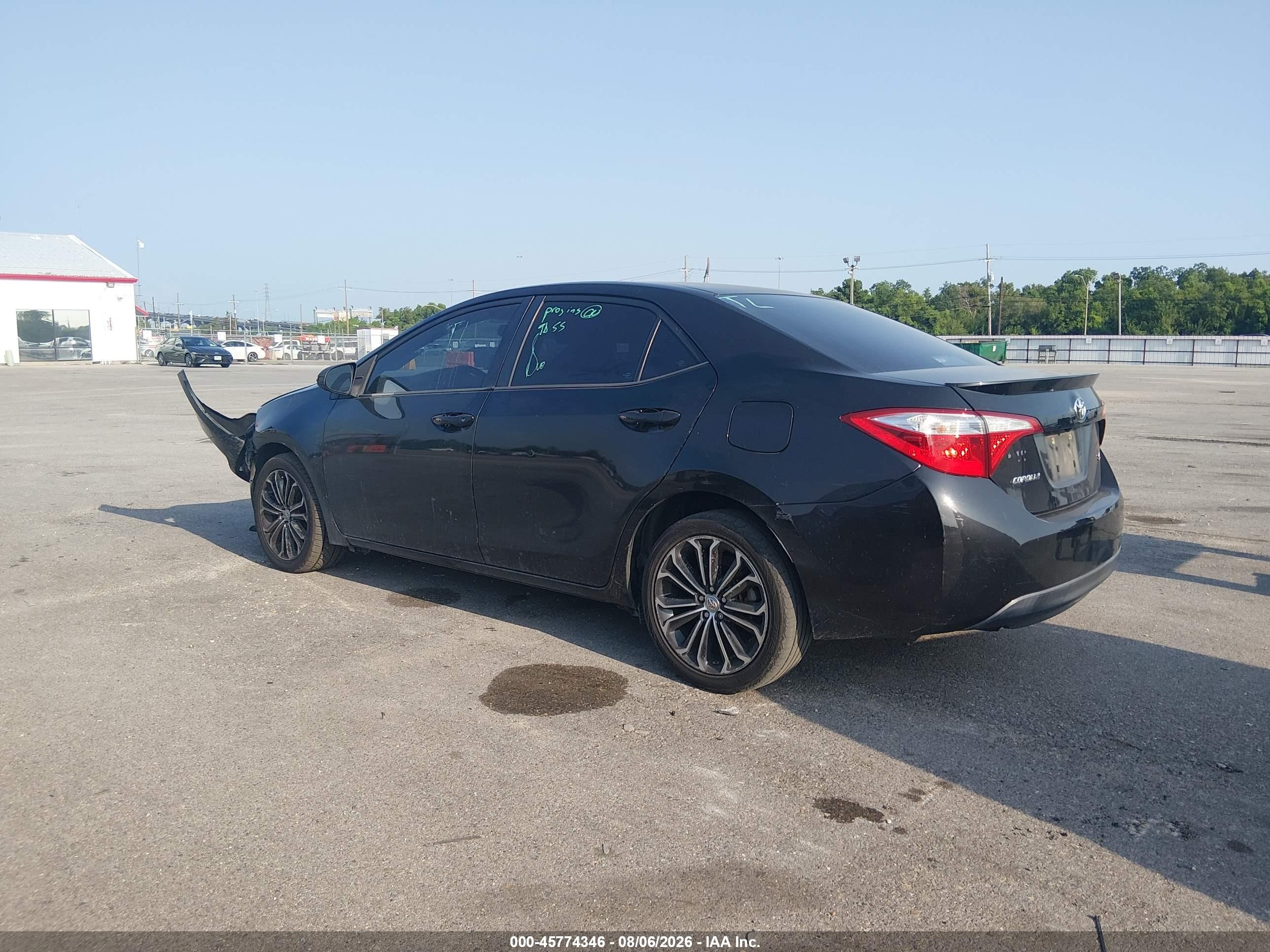 2014 Toyota Corolla S Plus Black vin: 5YFBURHE2EP066192