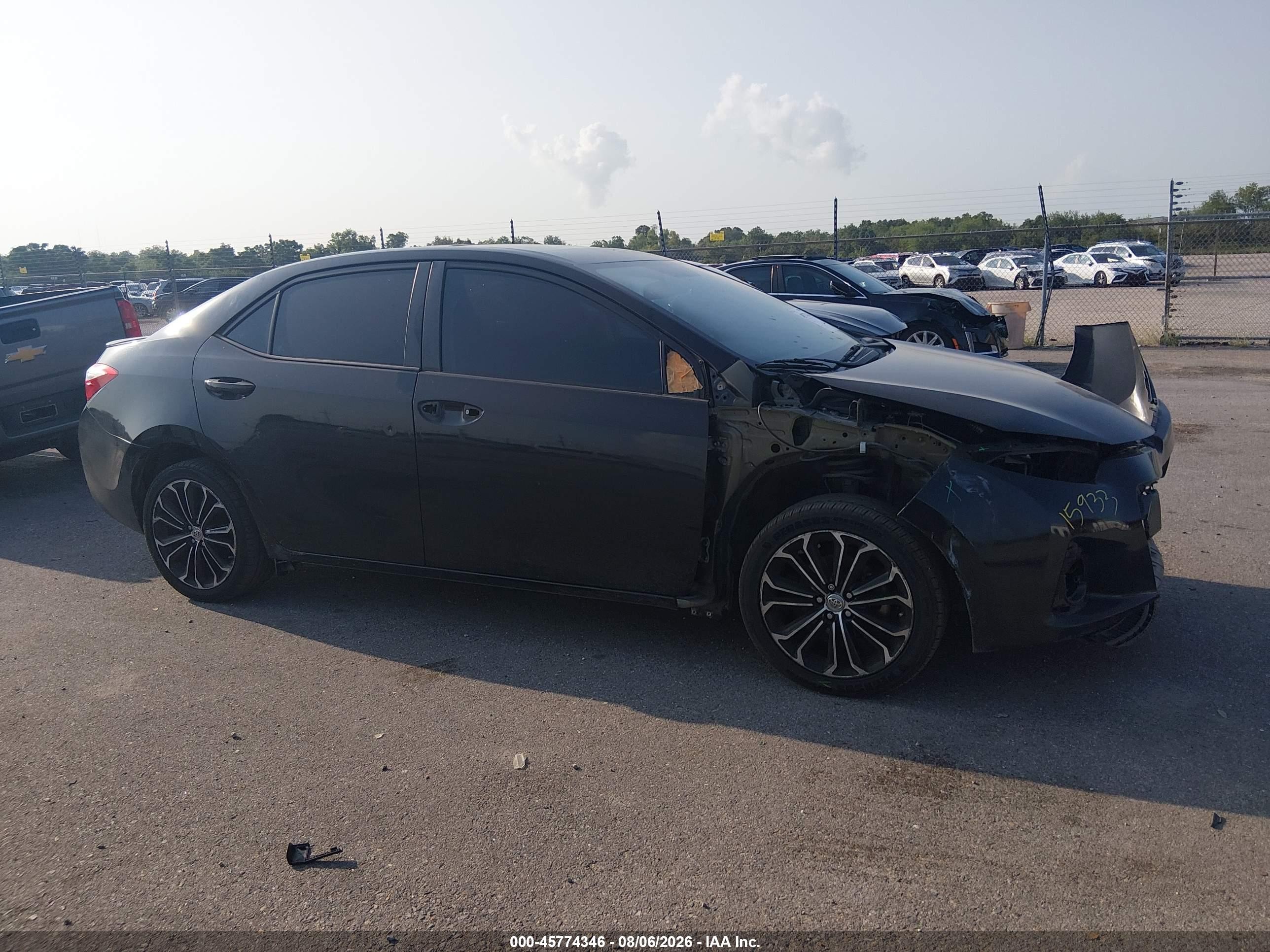 2014 Toyota Corolla S Plus Black vin: 5YFBURHE2EP066192
