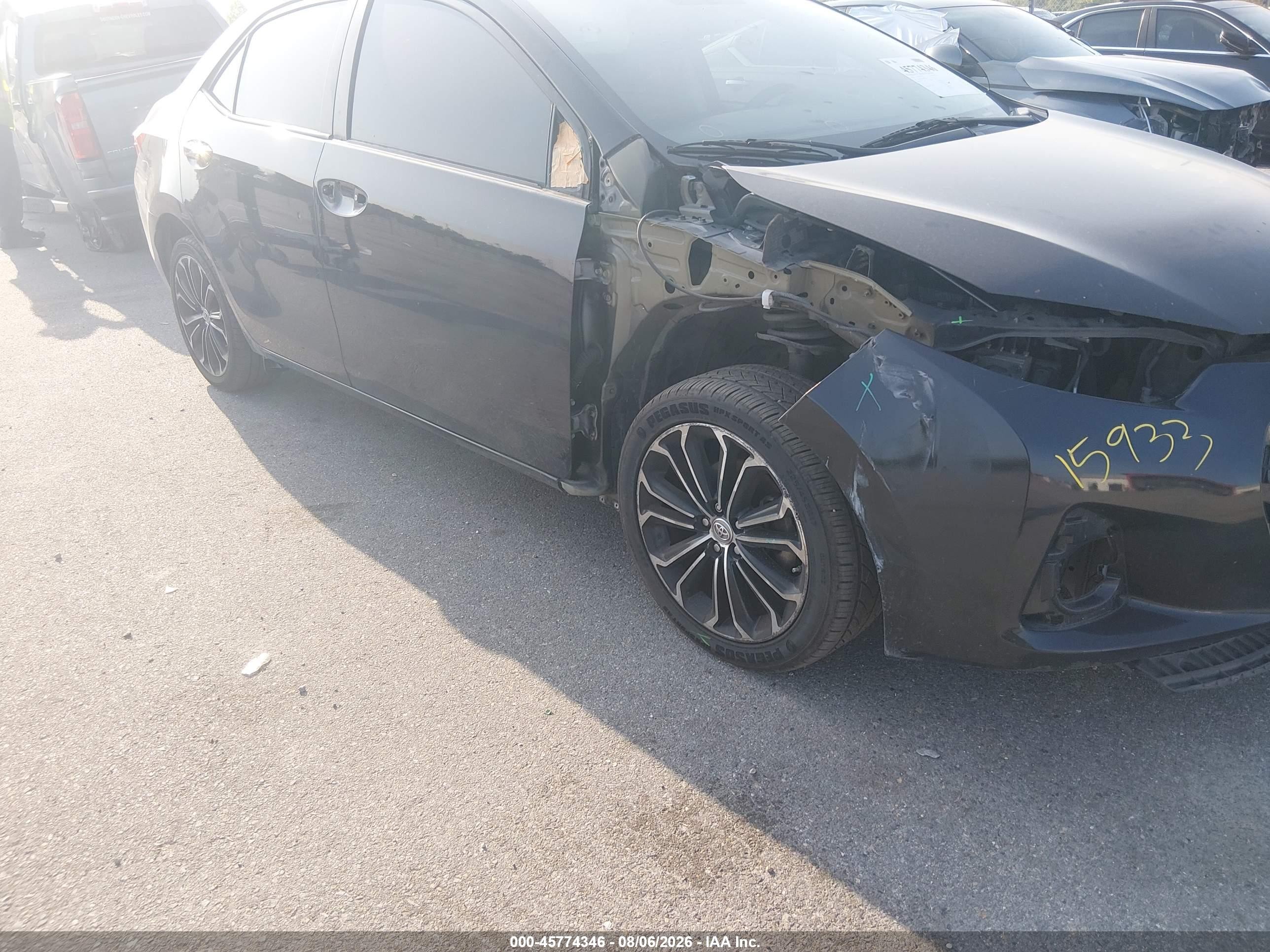 2014 Toyota Corolla S Plus Black vin: 5YFBURHE2EP066192