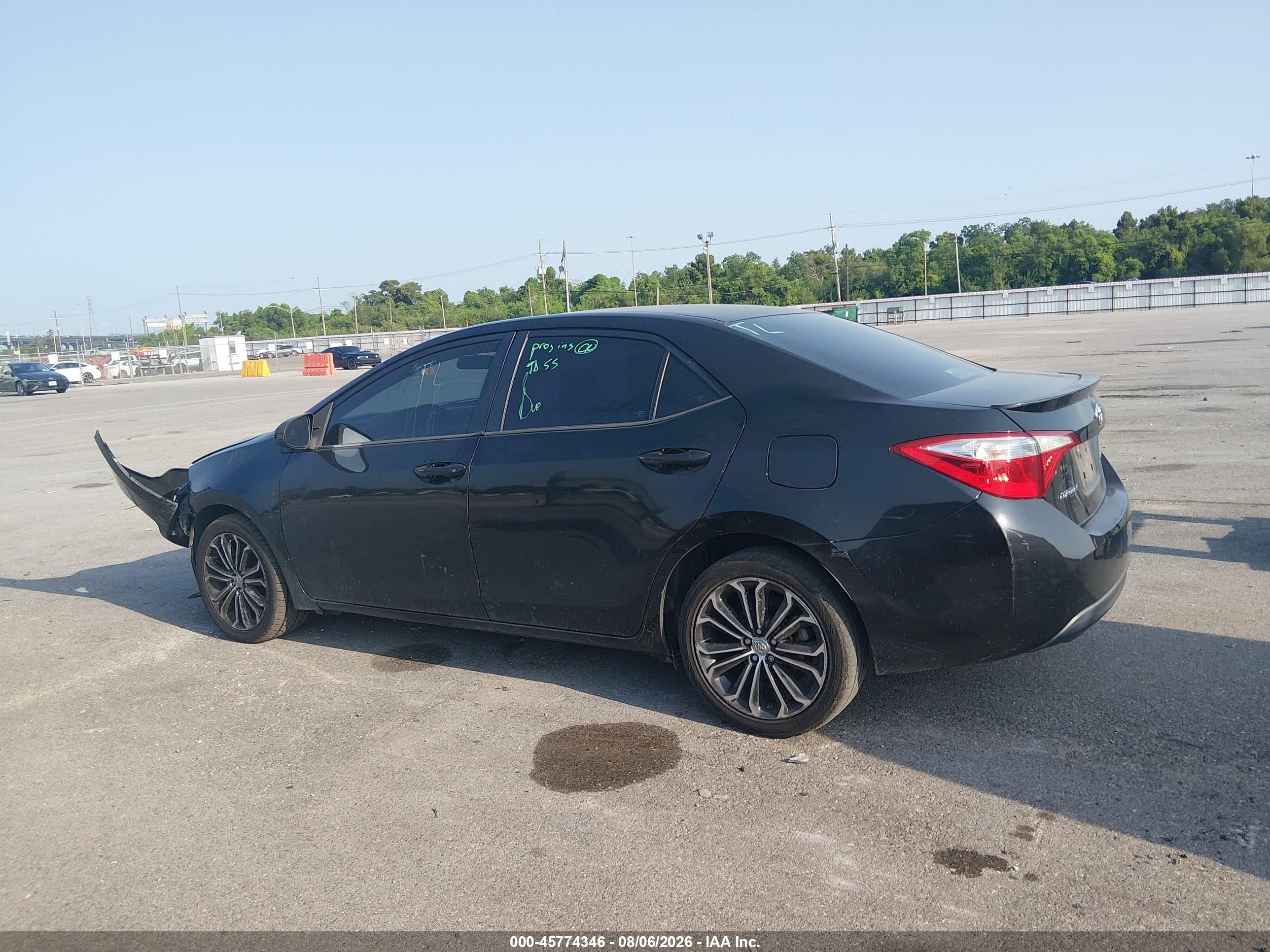 2014 Toyota Corolla S Plus Black vin: 5YFBURHE2EP066192