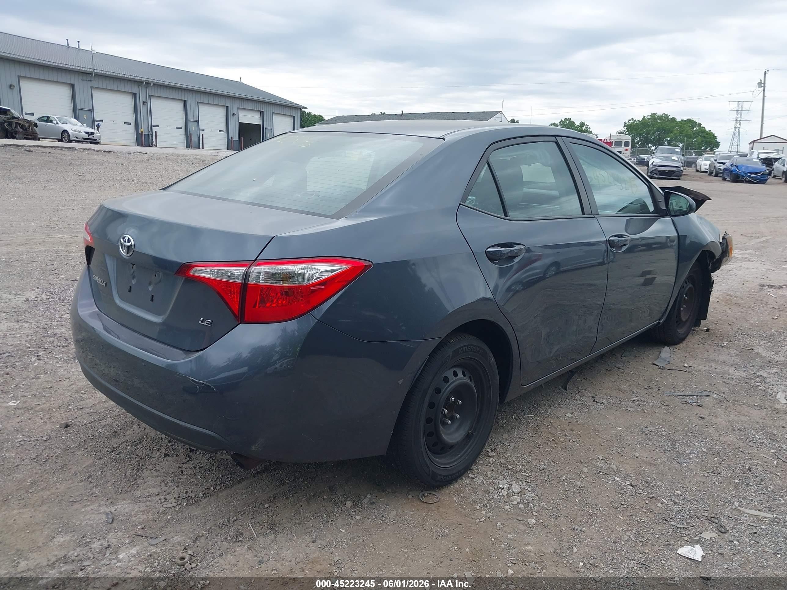 2014 Toyota Corolla Le Blue vin: 5YFBURHE2EP066595