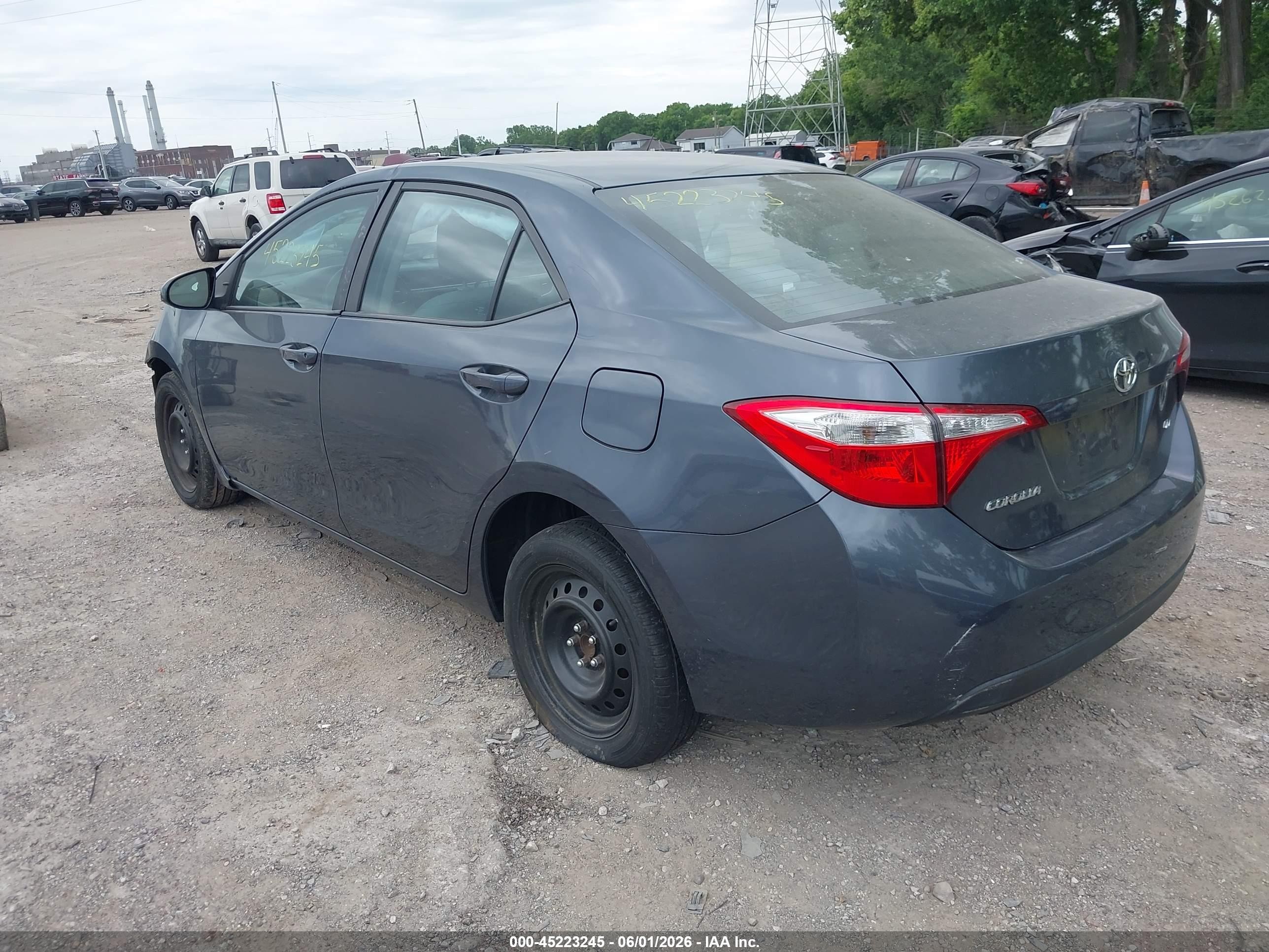 2014 Toyota Corolla Le Blue vin: 5YFBURHE2EP066595