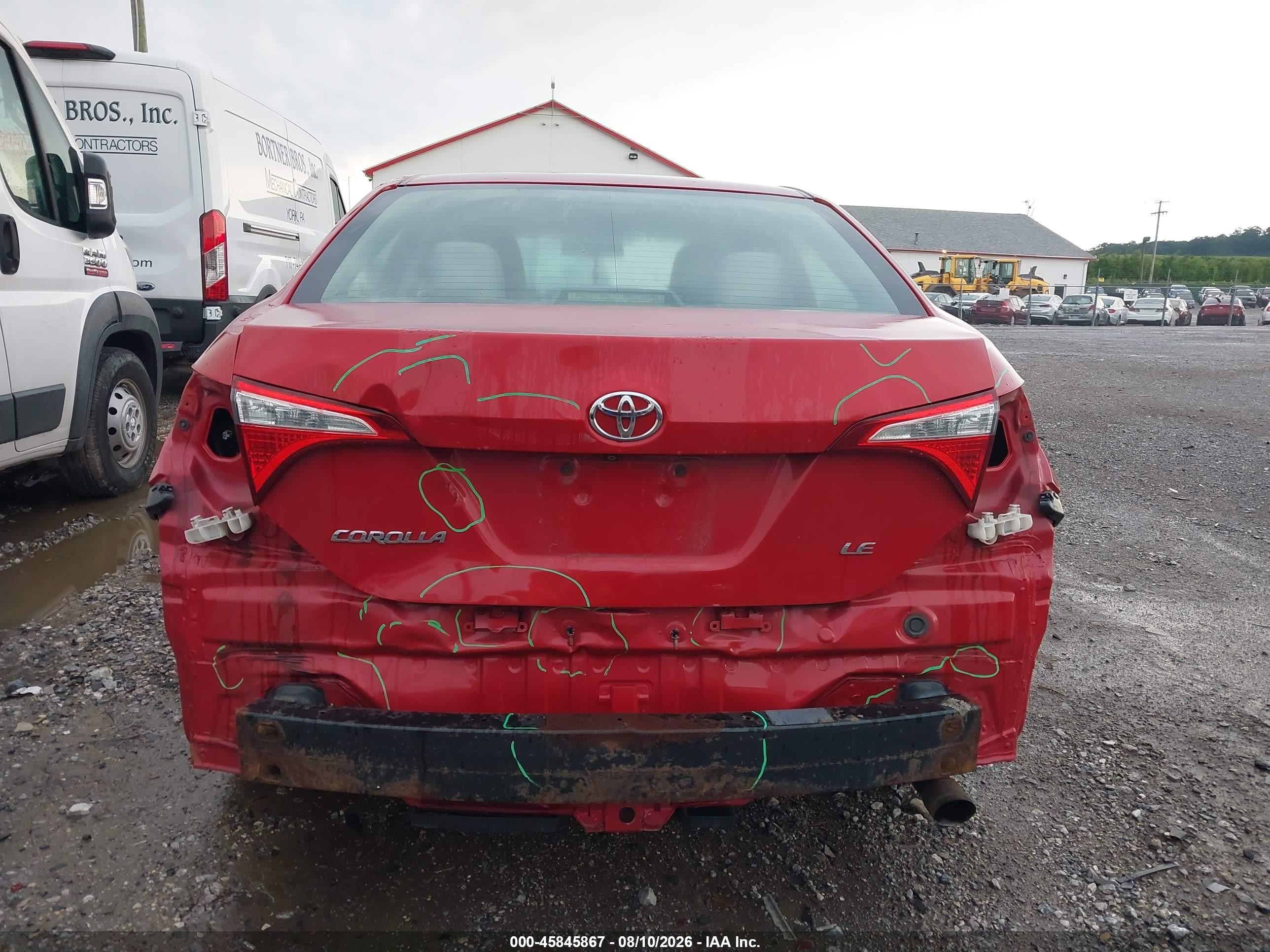 2014 Toyota Corolla Le Red vin: 5YFBURHE2EP077760