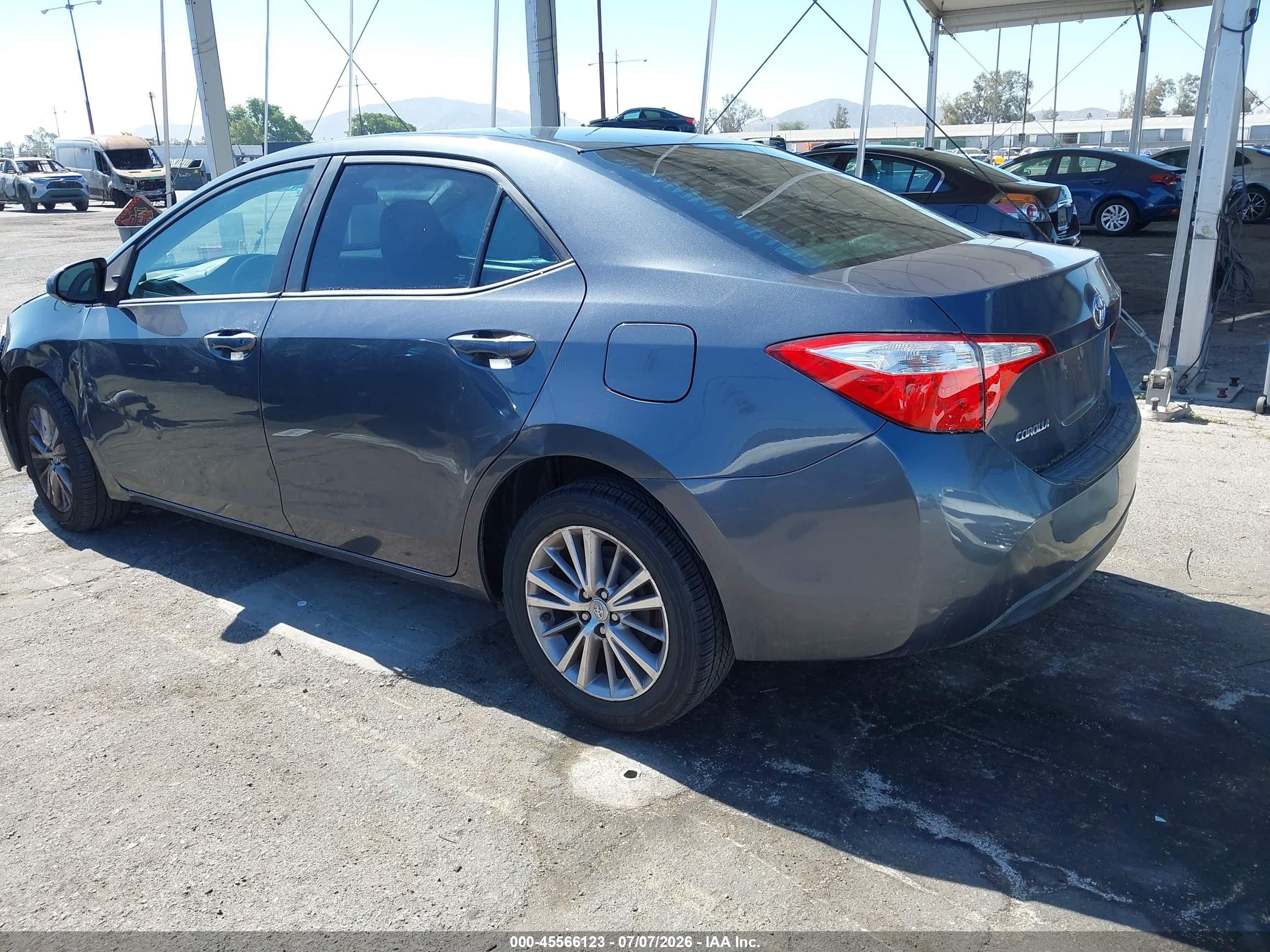 2014 Toyota Corolla Le Plus Gray vin: 5YFBURHE2EP103144