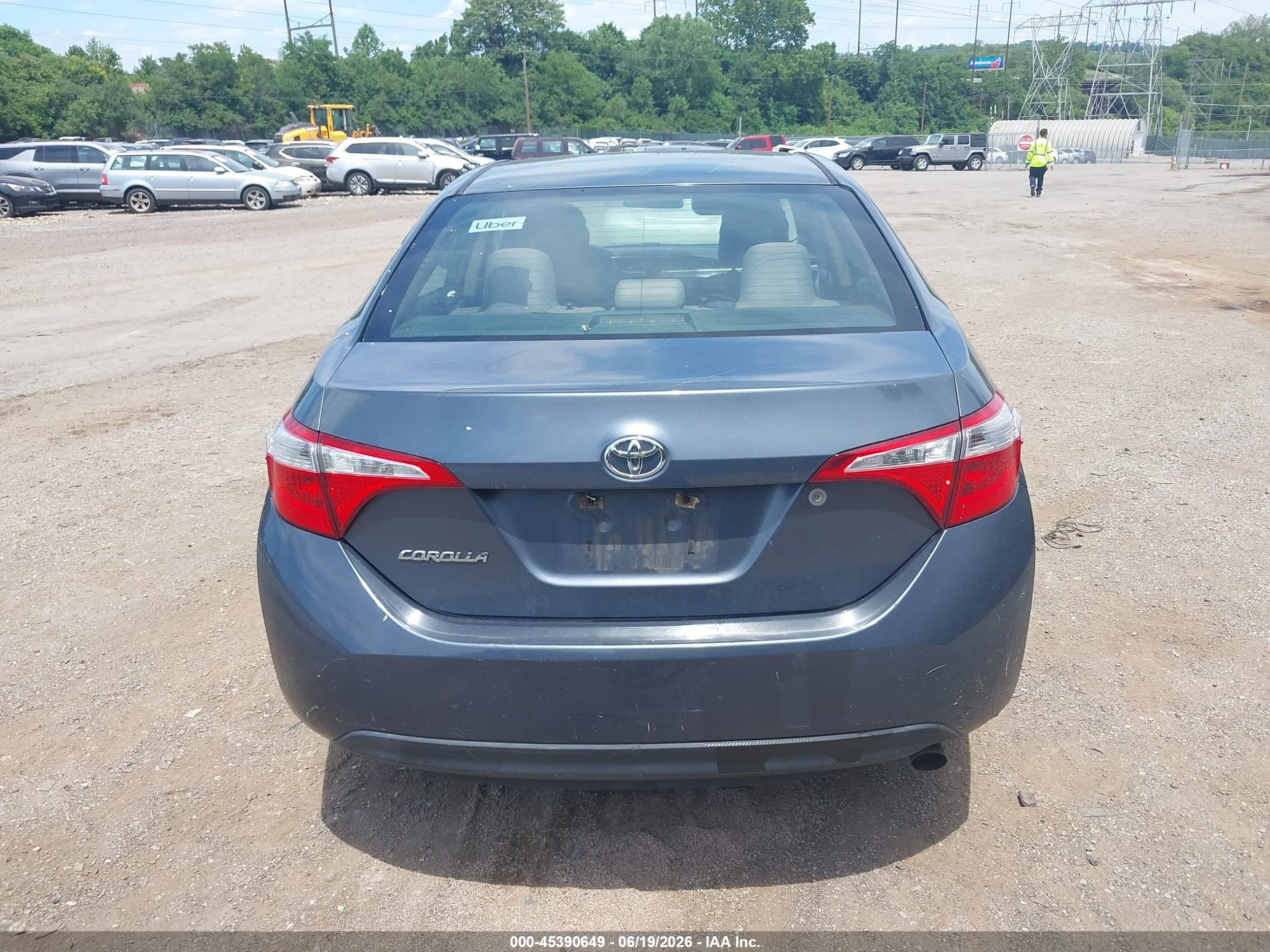 2014 Toyota Corolla L Blue vin: 5YFBURHE2EP104651