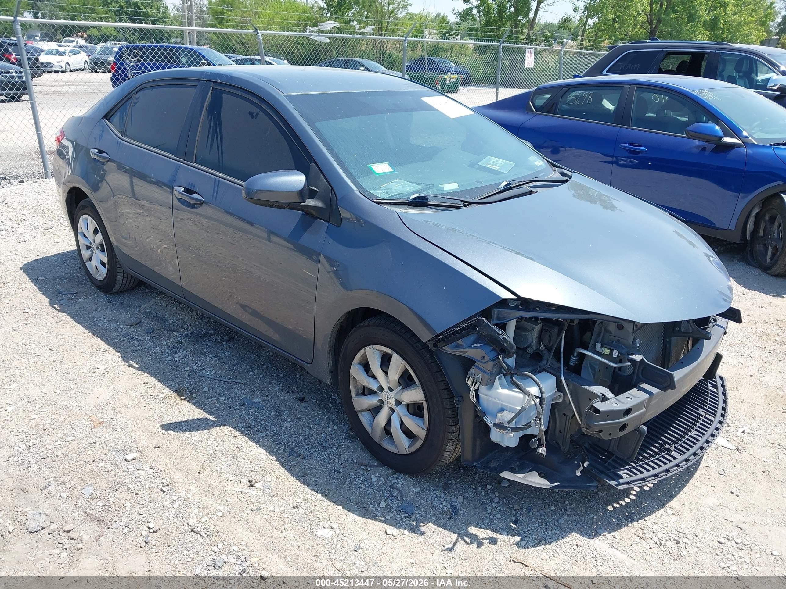 2014 Toyota Corolla Le Blue vin: 5YFBURHE2EP137391