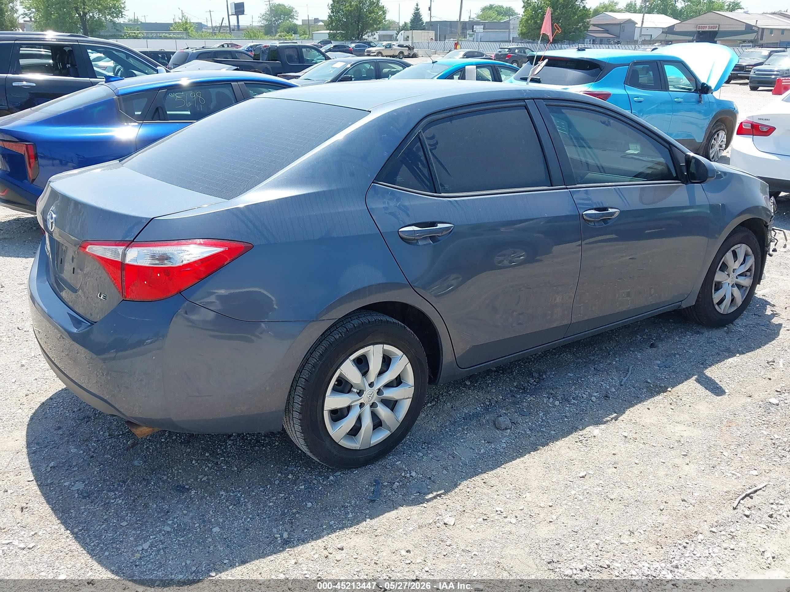 2014 Toyota Corolla Le Blue vin: 5YFBURHE2EP137391