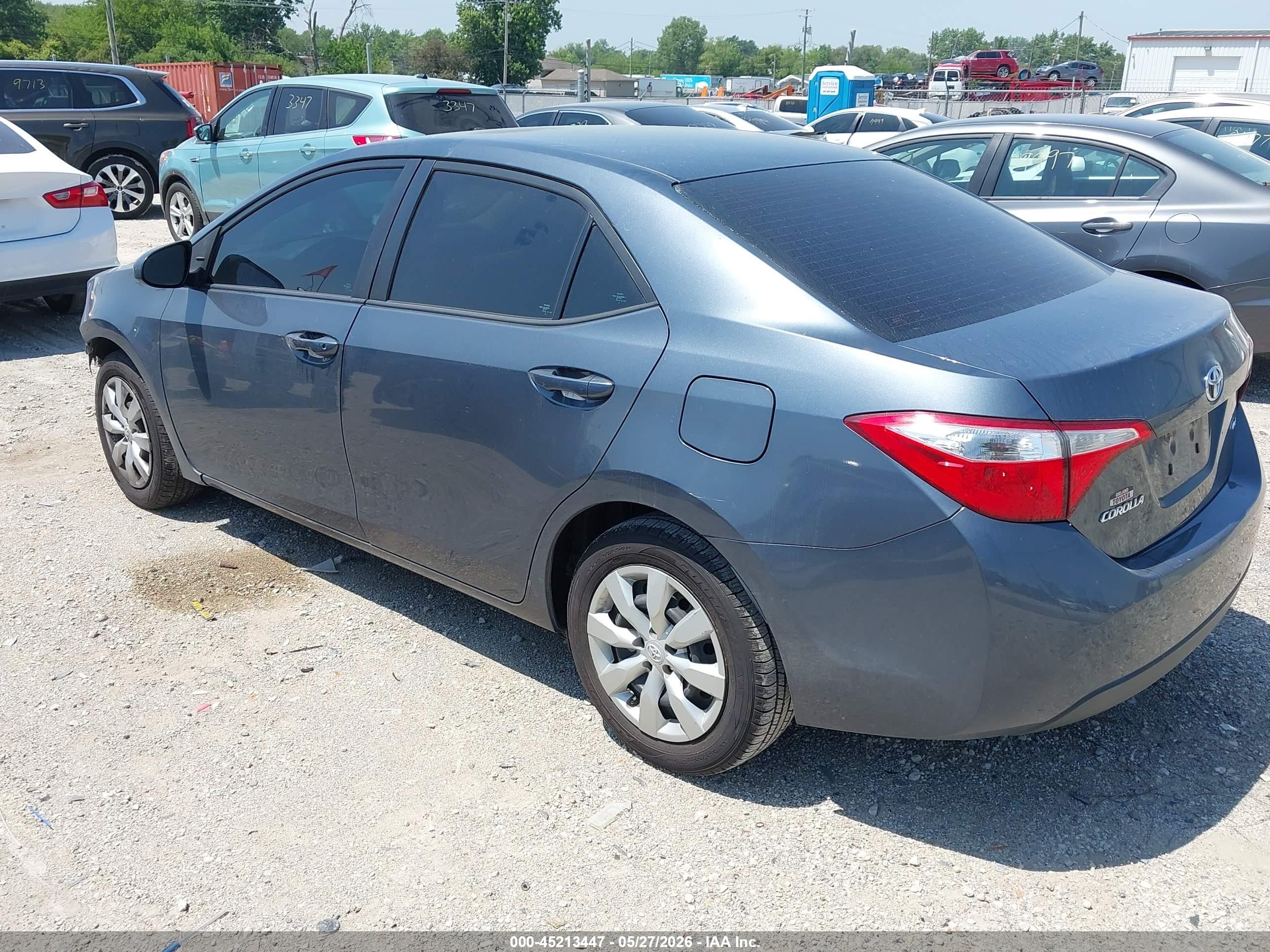 2014 Toyota Corolla Le Blue vin: 5YFBURHE2EP137391