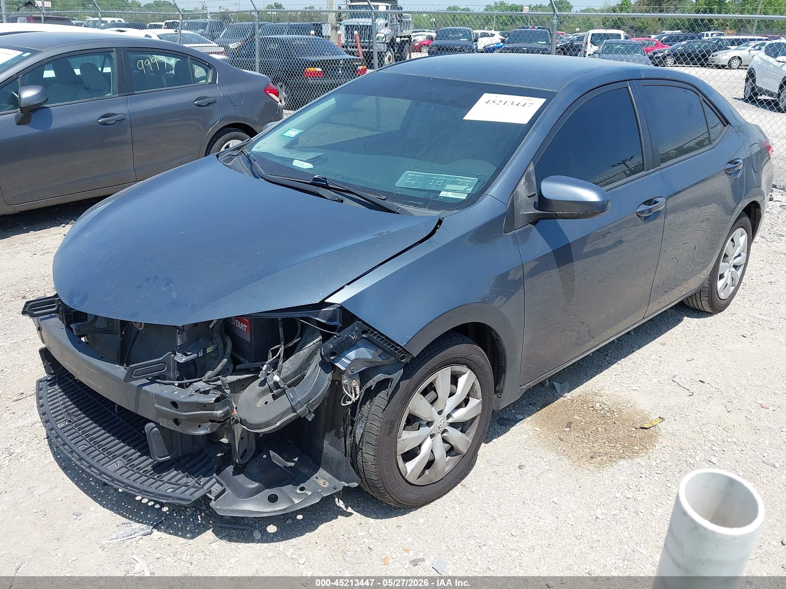 2014 Toyota Corolla Le Blue vin: 5YFBURHE2EP137391