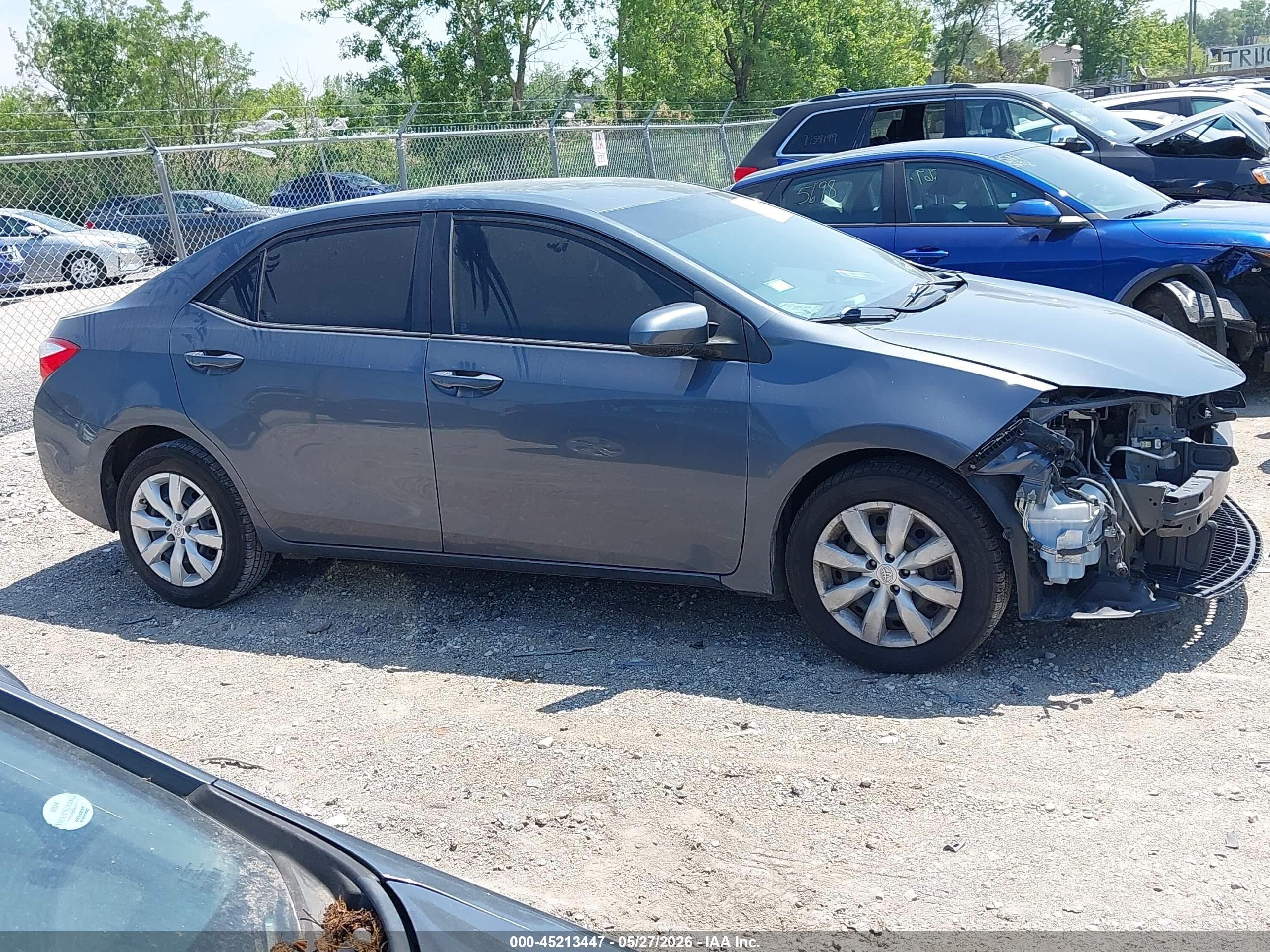 2014 Toyota Corolla Le Blue vin: 5YFBURHE2EP137391