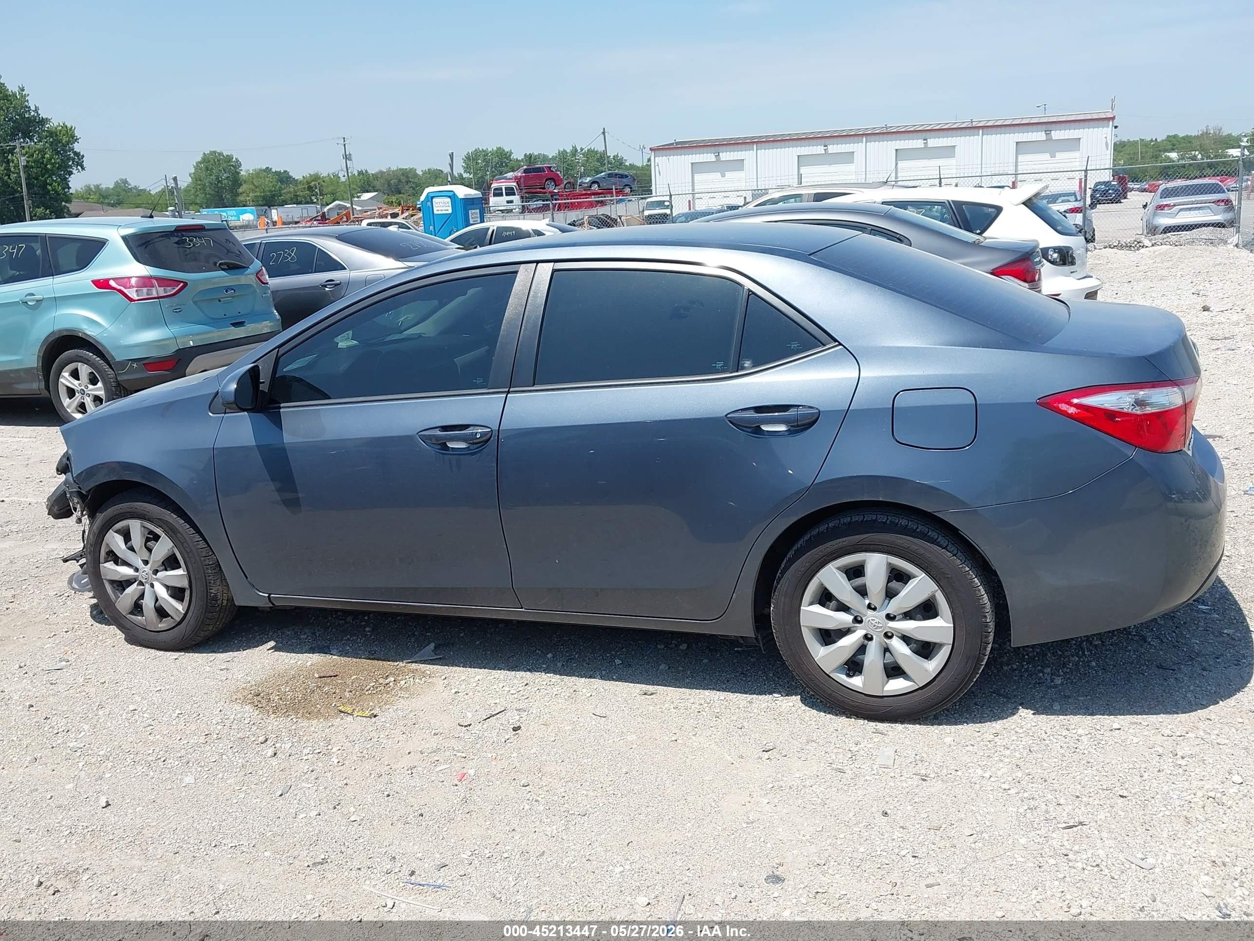 2014 Toyota Corolla Le Blue vin: 5YFBURHE2EP137391