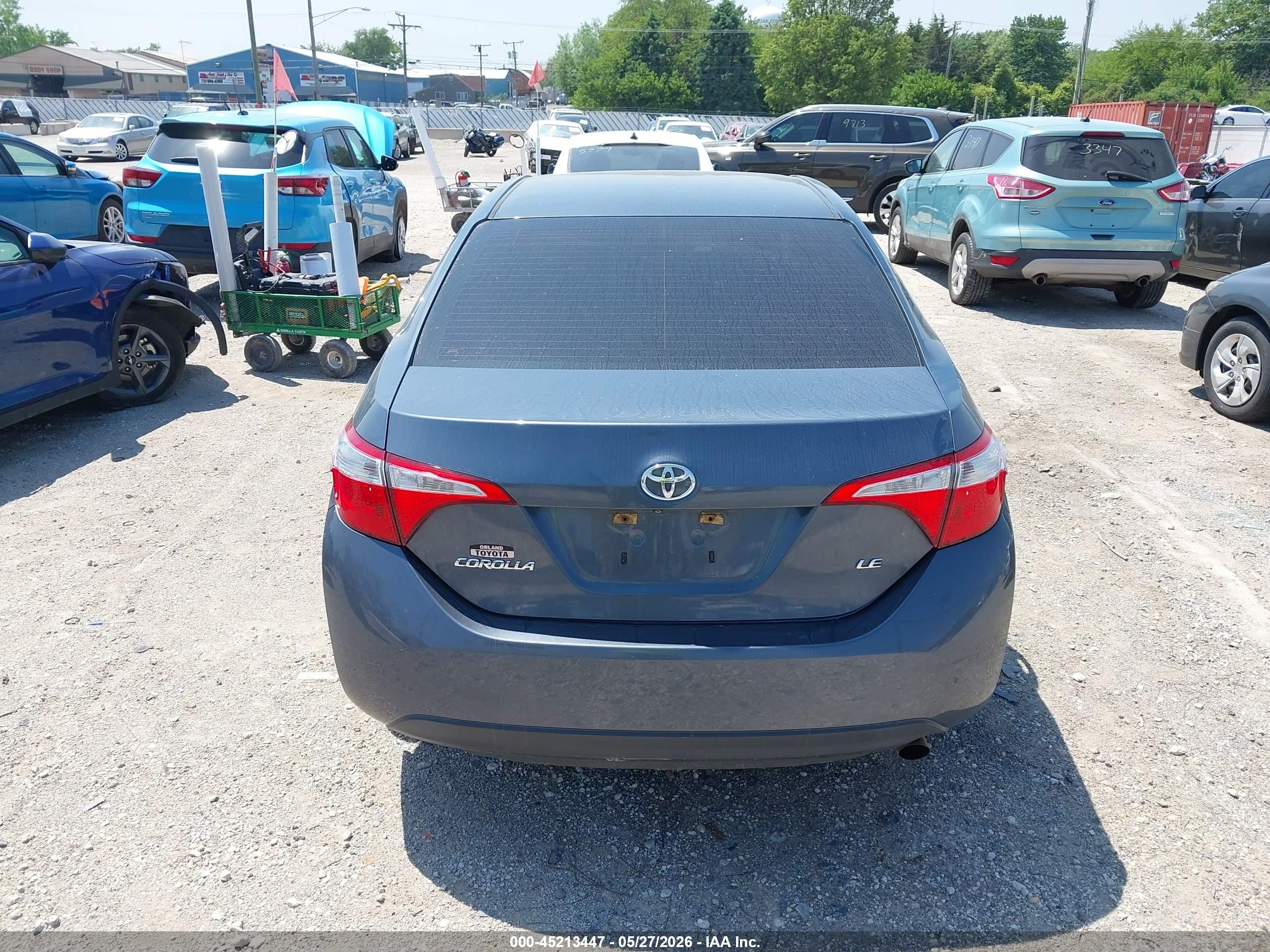 2014 Toyota Corolla Le Blue vin: 5YFBURHE2EP137391