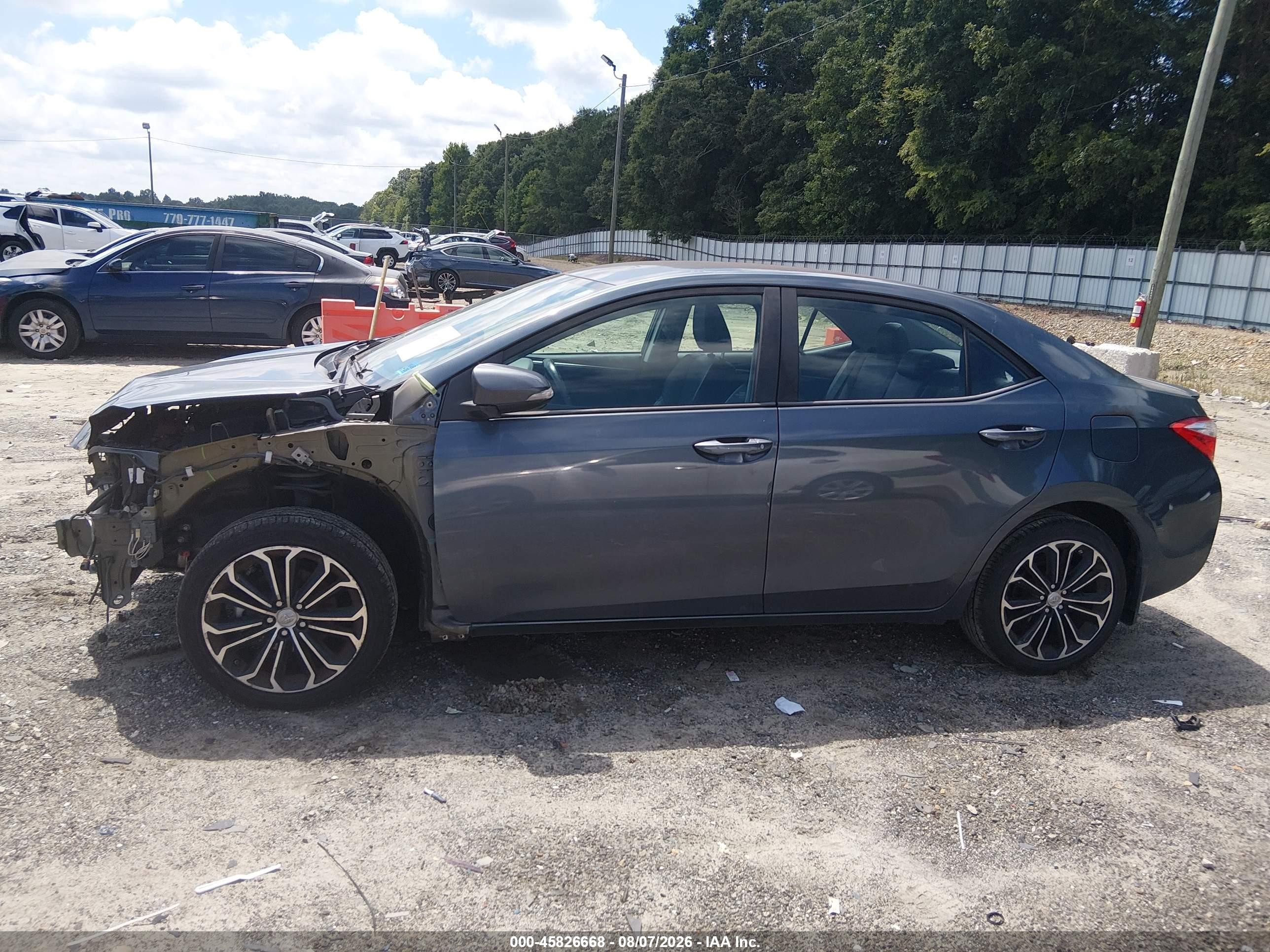 2014 Toyota Corolla S Plus Blue vin: 5YFBURHE2EP156877