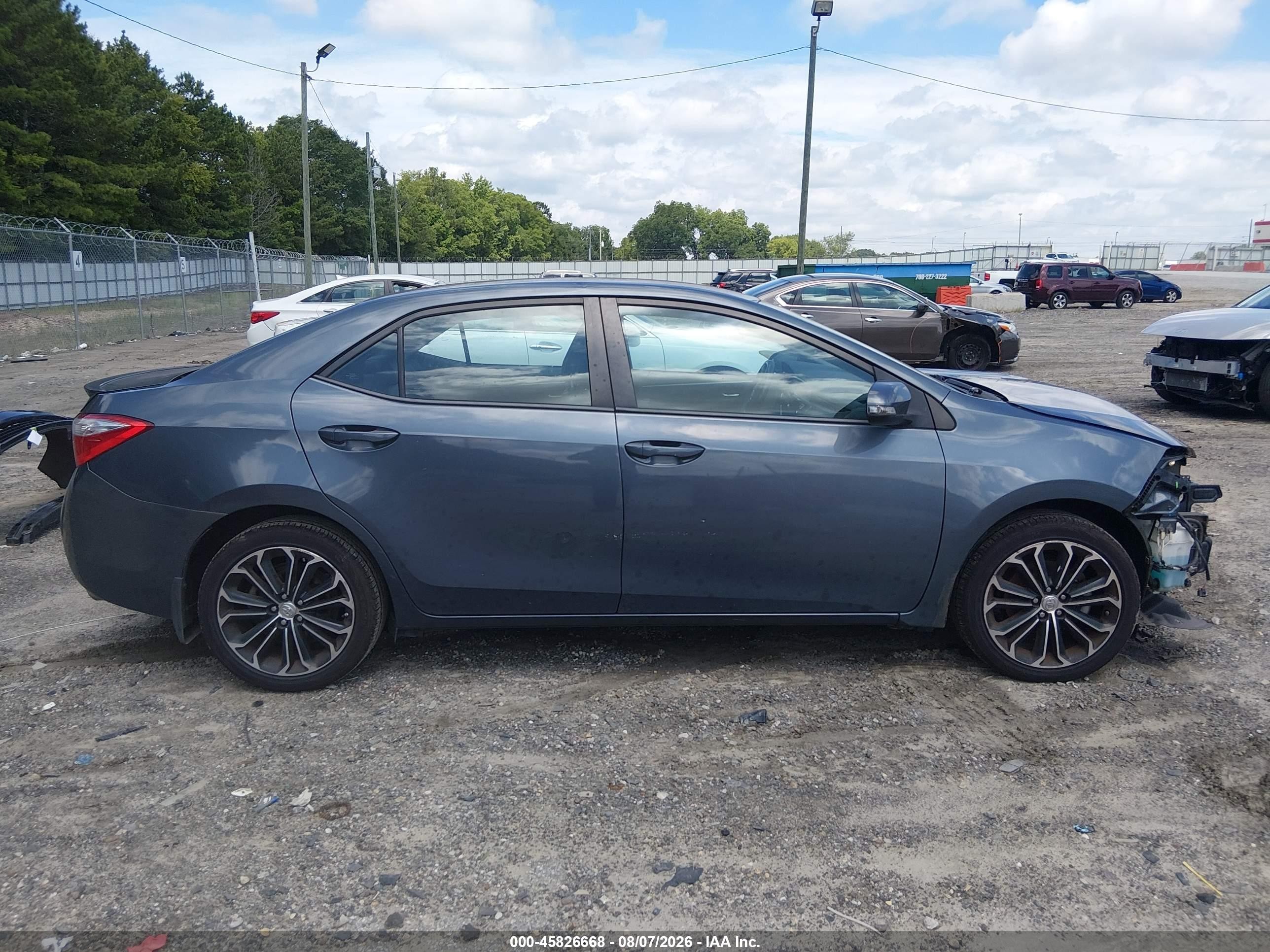 2014 Toyota Corolla S Plus Blue vin: 5YFBURHE2EP156877