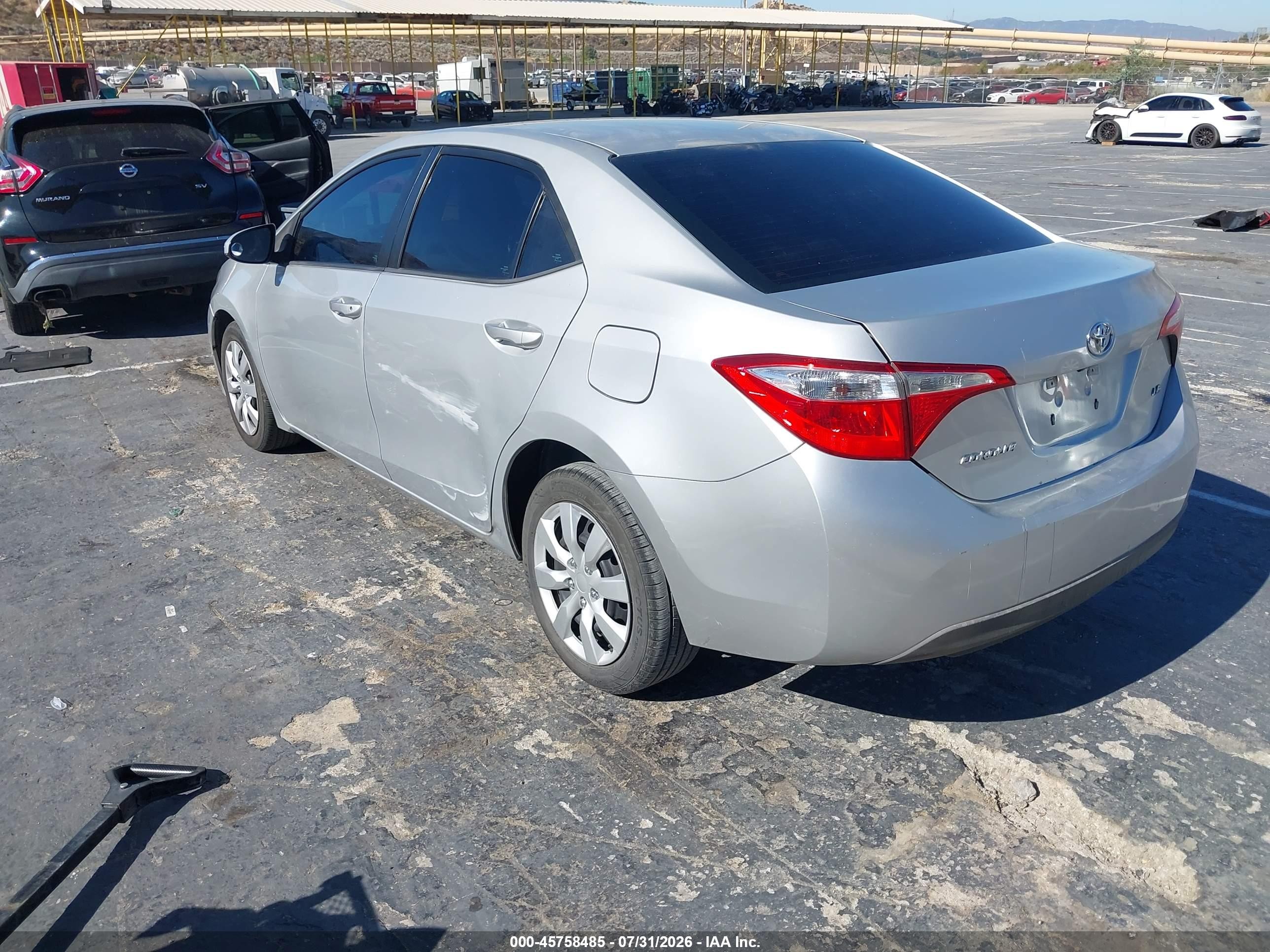 2014 Toyota Corolla Le Silver vin: 5YFBURHE2EP157866