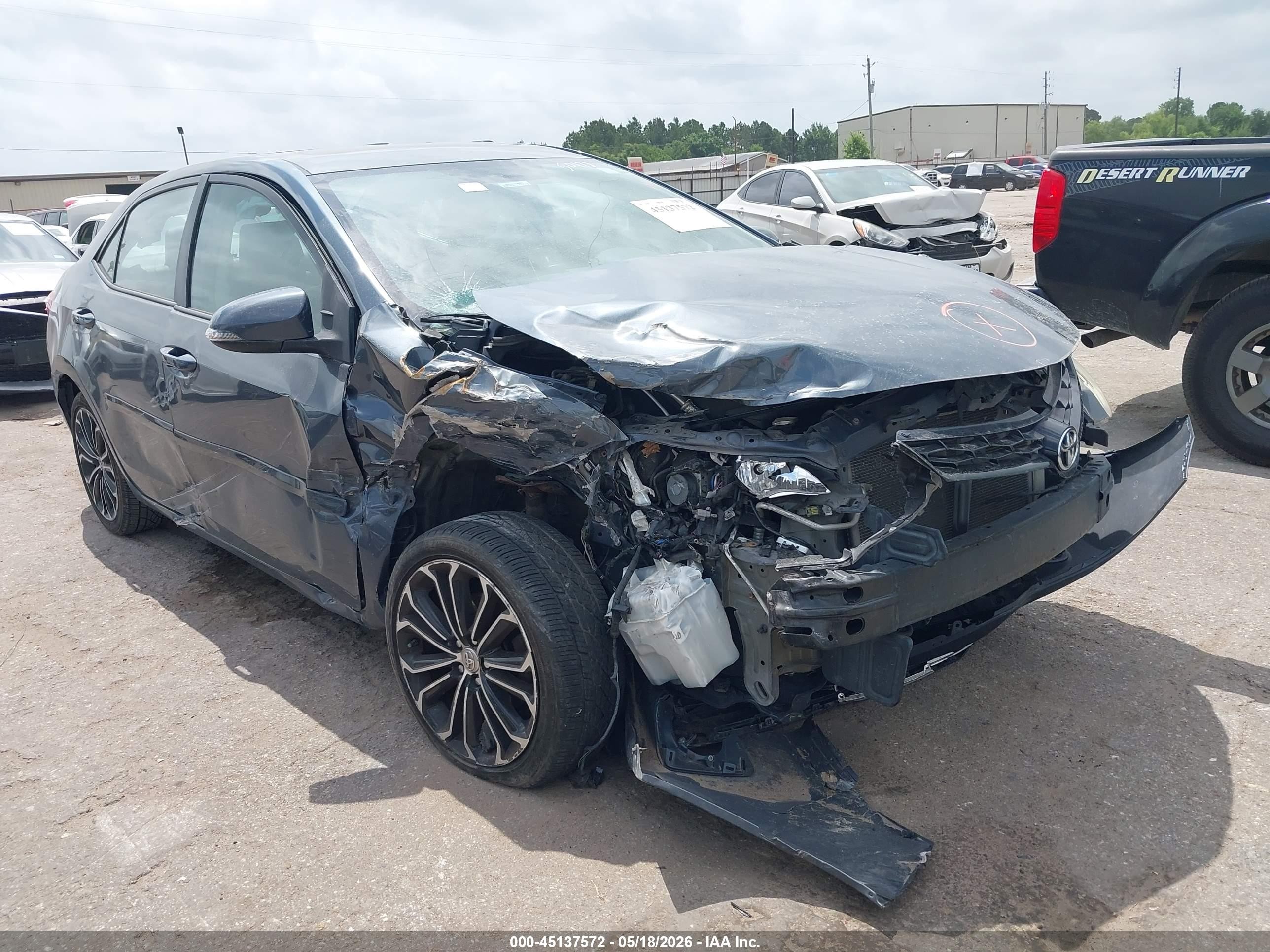 2015 Toyota Corolla S Plus Blue vin: 5YFBURHE2FP189346