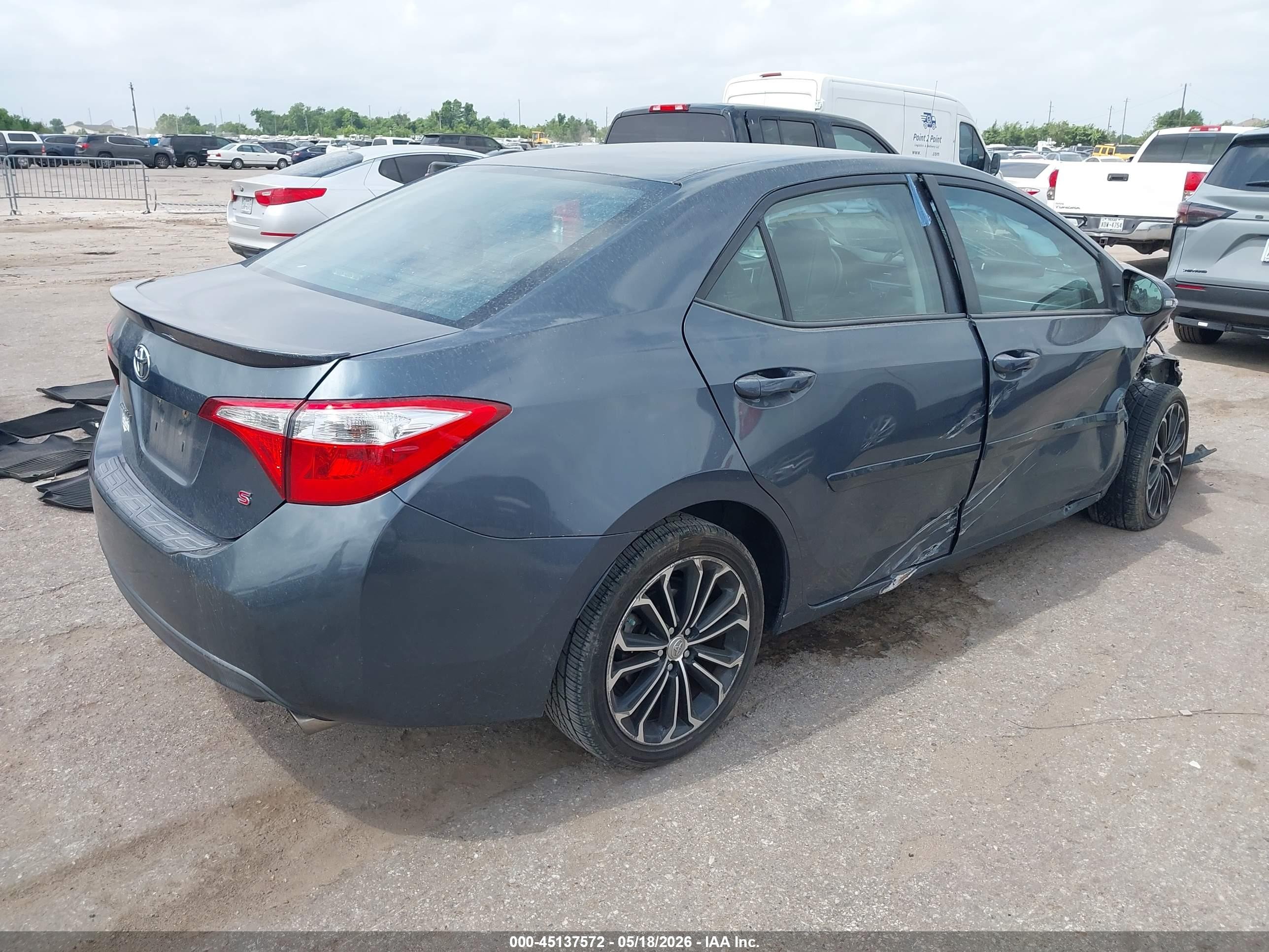 2015 Toyota Corolla S Plus Blue vin: 5YFBURHE2FP189346