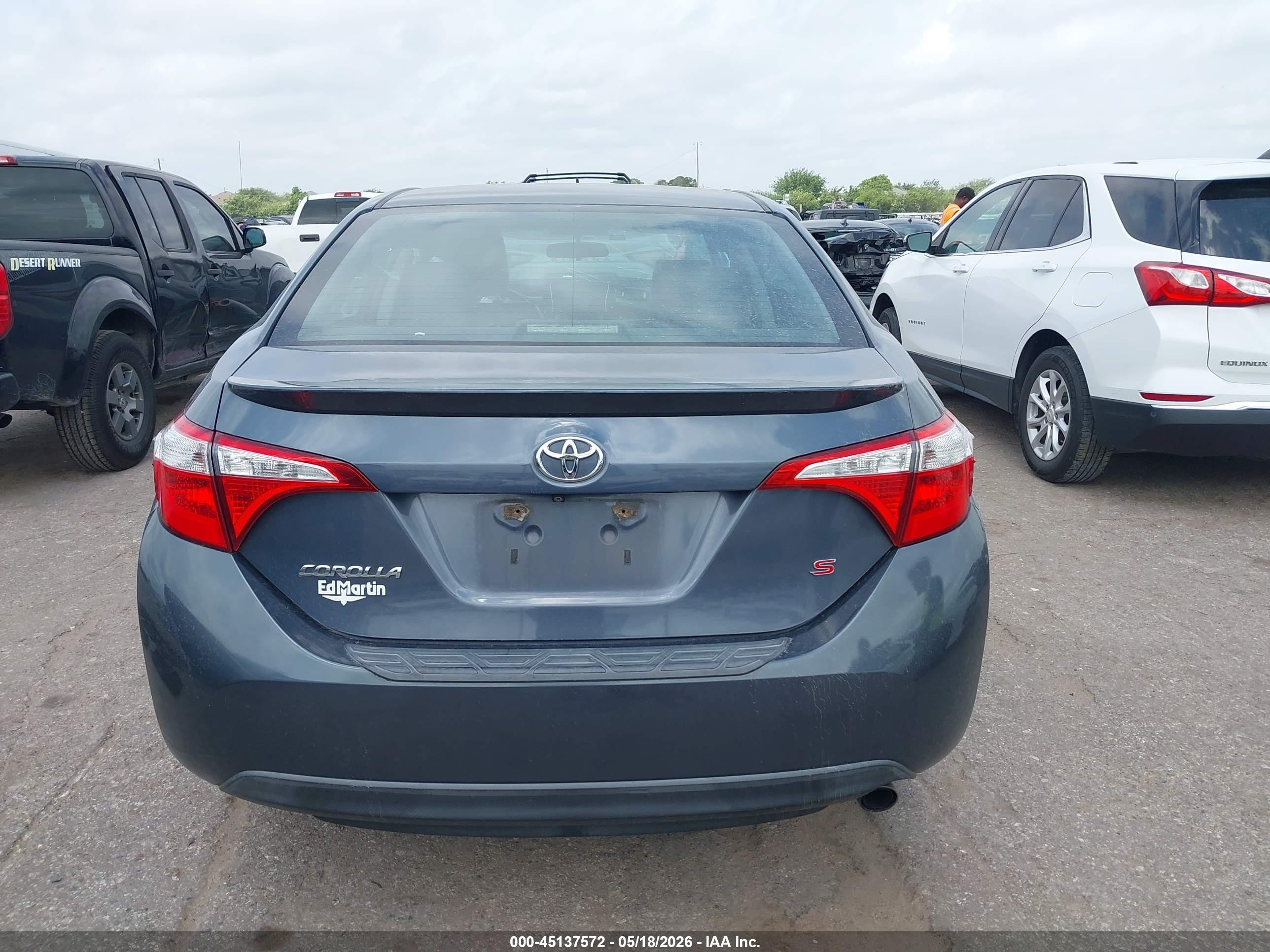 2015 Toyota Corolla S Plus Blue vin: 5YFBURHE2FP189346