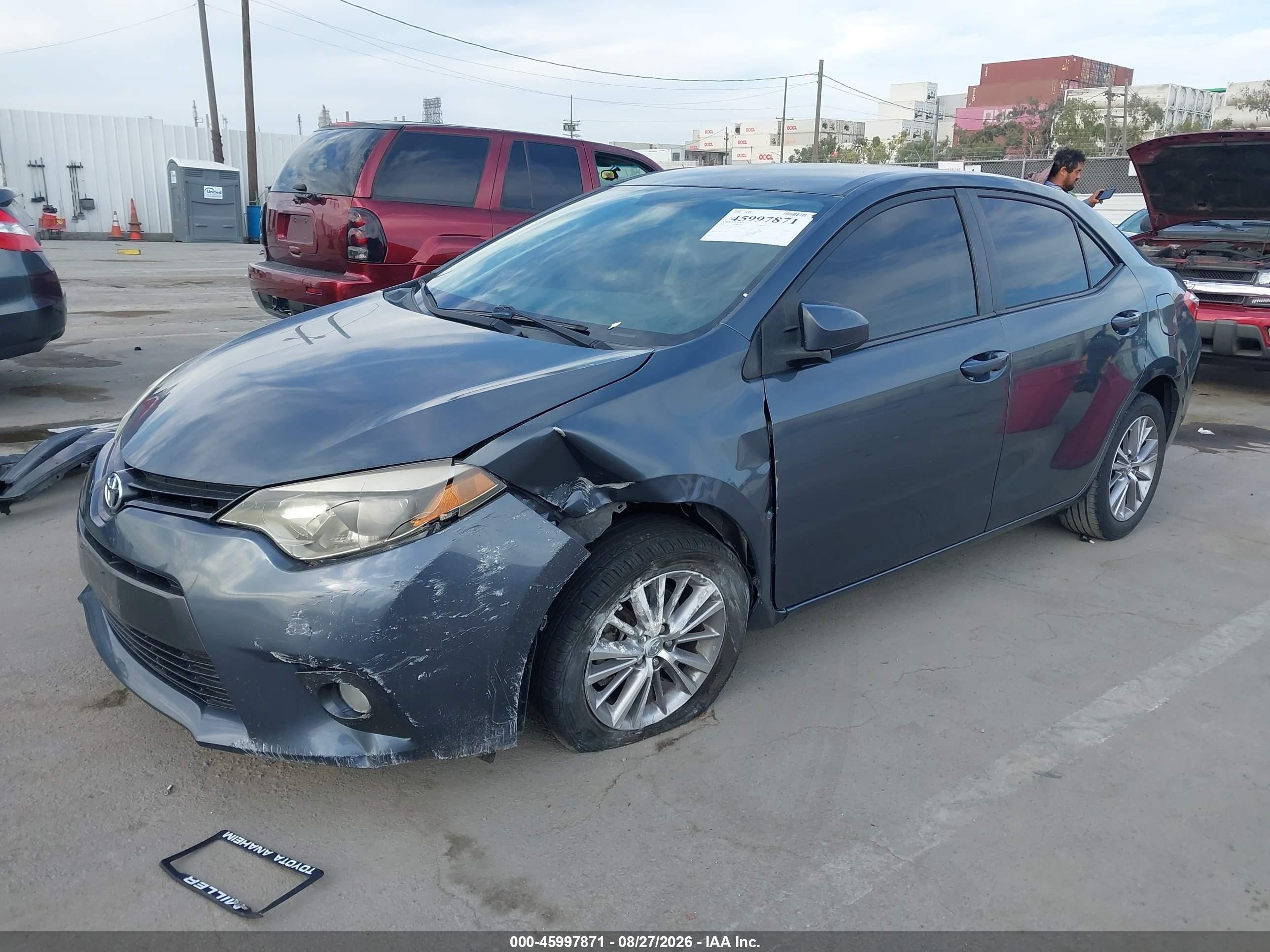 2015 Toyota Corolla Le Plus Gray vin: 5YFBURHE2FP207117