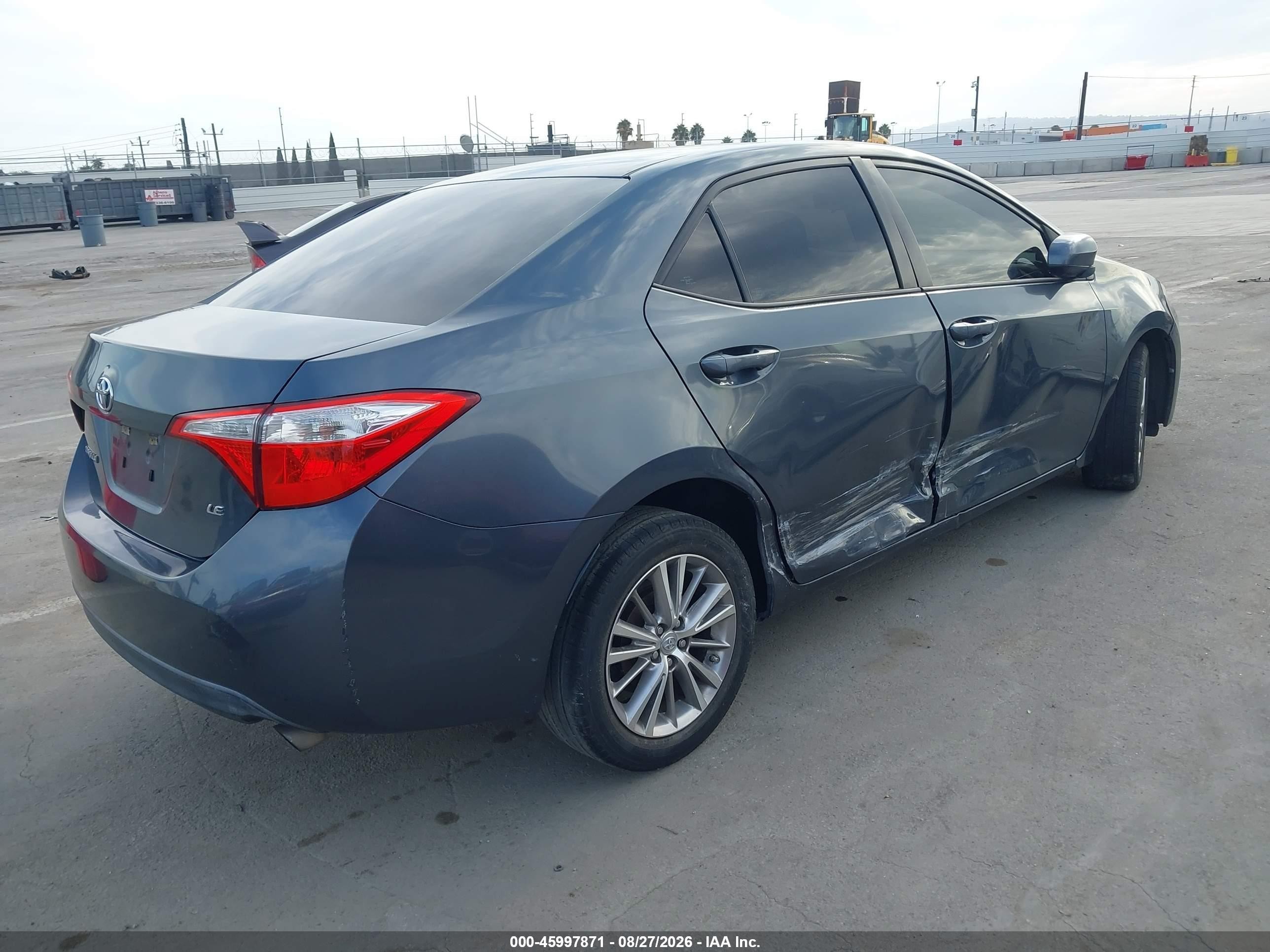 2015 Toyota Corolla Le Plus Gray vin: 5YFBURHE2FP207117