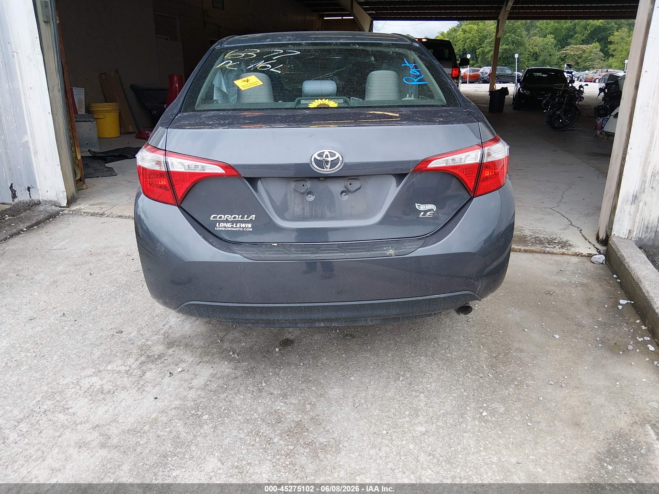 2015 Toyota Corolla Le Plus Gray vin: 5YFBURHE2FP207893