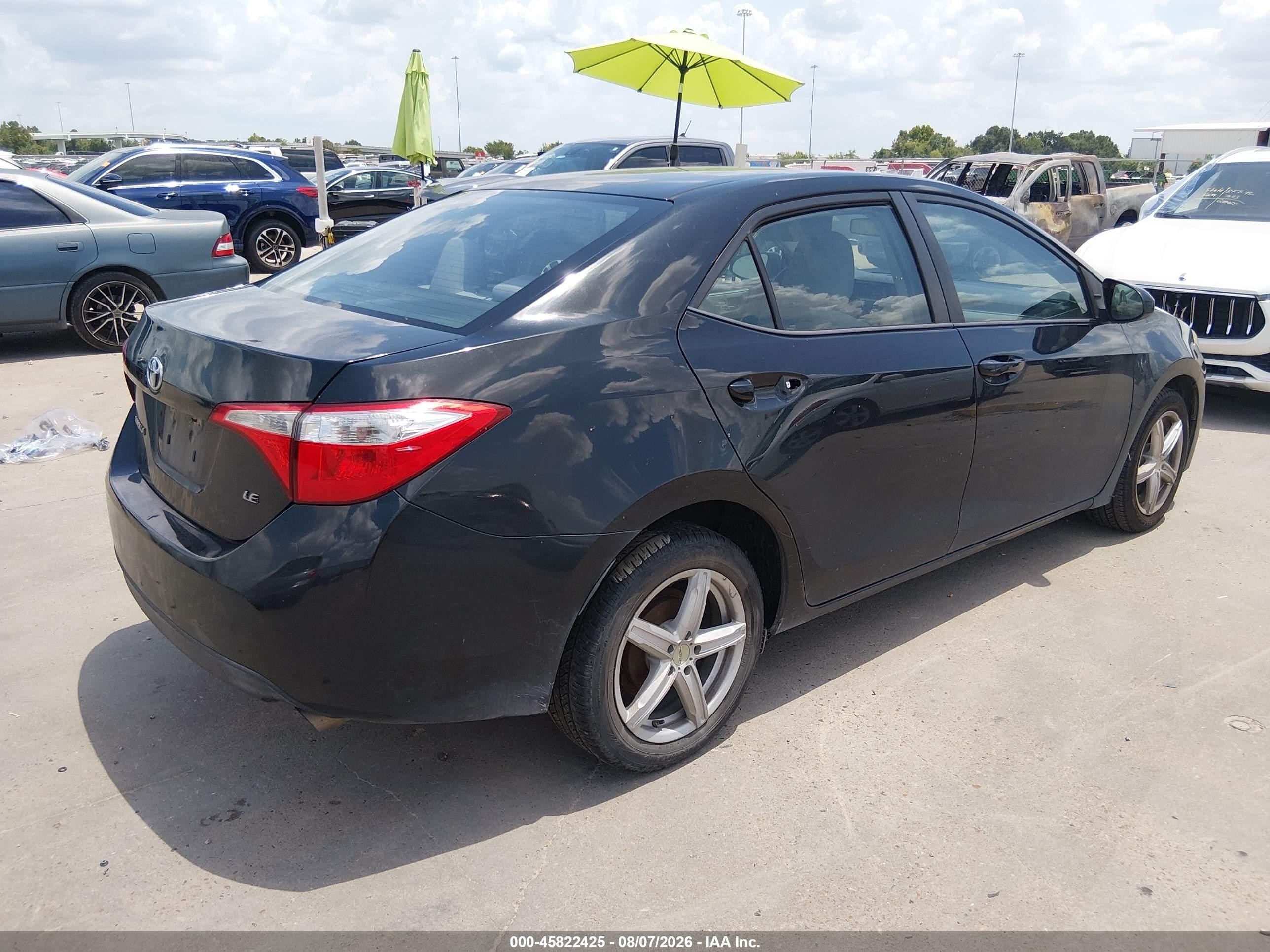 2015 Toyota Corolla Le Black vin: 5YFBURHE2FP211202