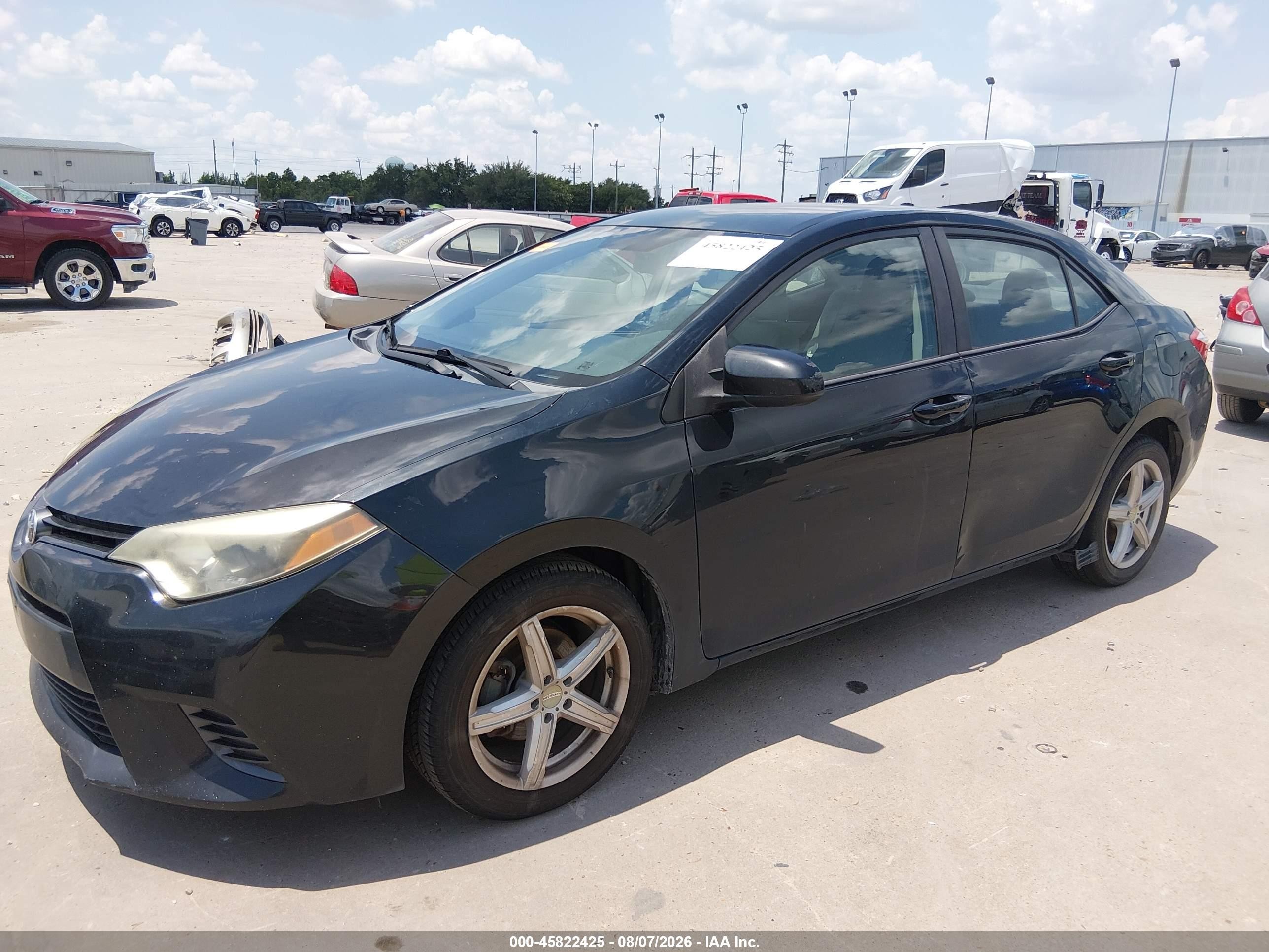2015 Toyota Corolla Le Black vin: 5YFBURHE2FP211202