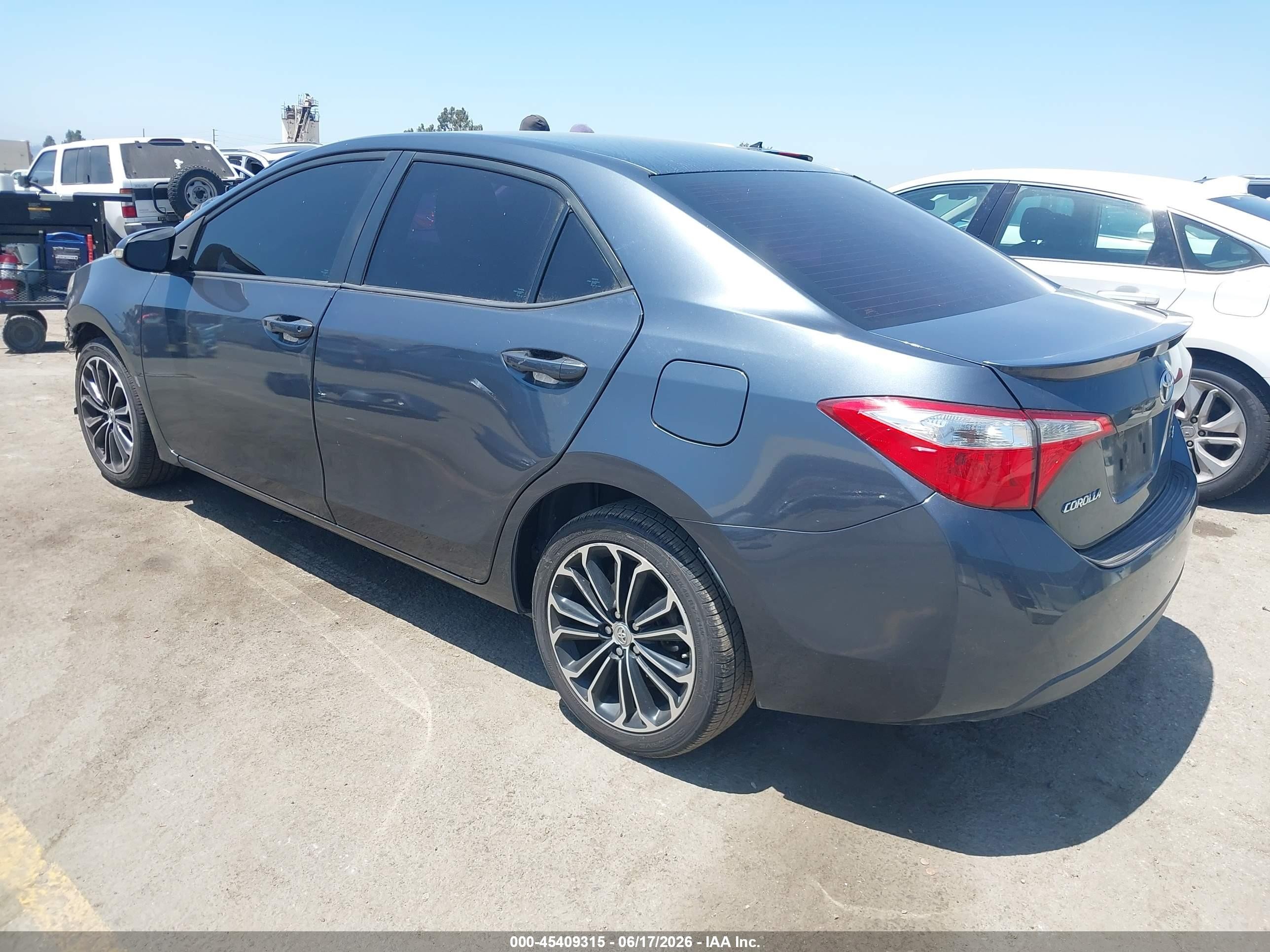 2015 Toyota Corolla S Plus Gray vin: 5YFBURHE2FP232860