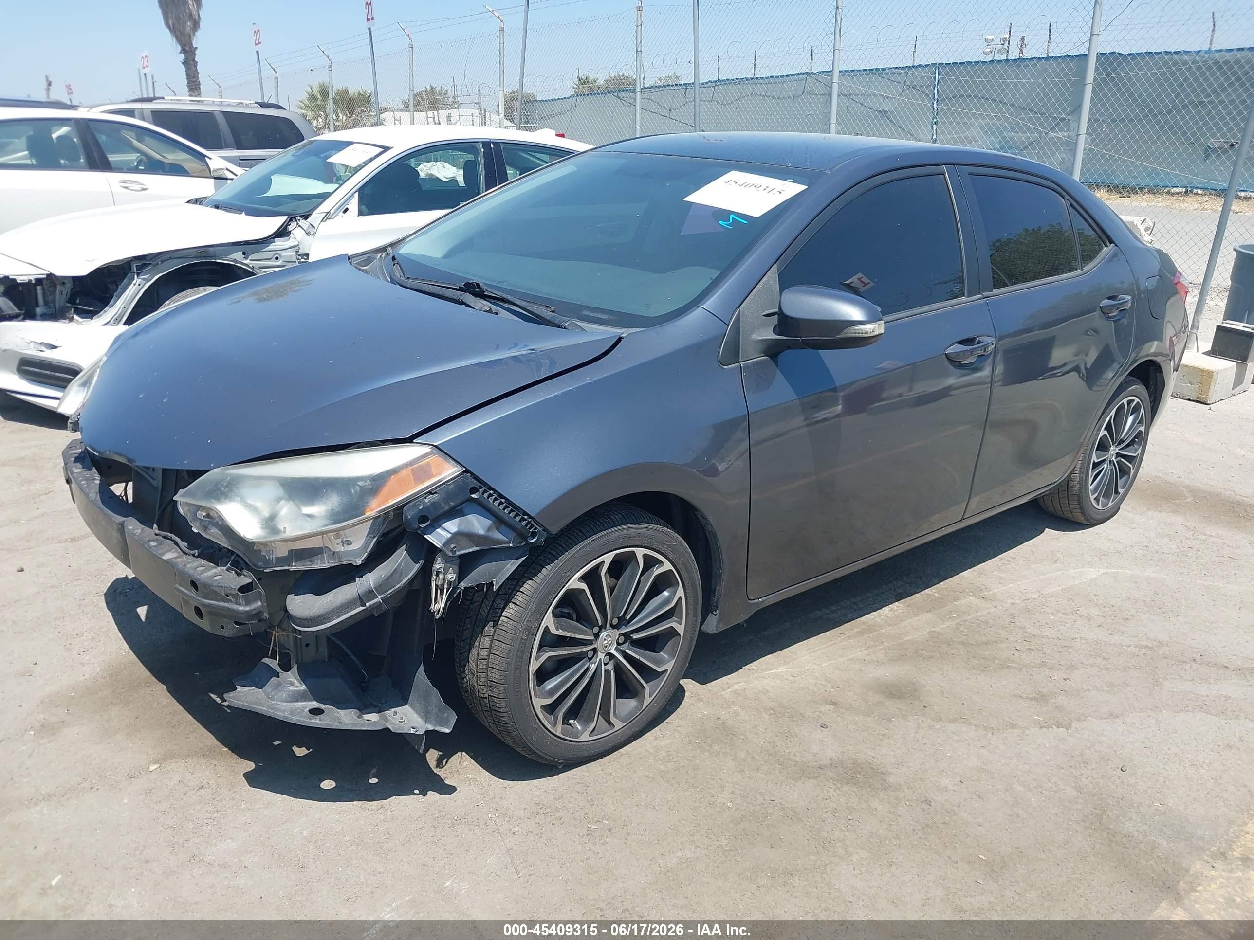 2015 Toyota Corolla S Plus Gray vin: 5YFBURHE2FP232860