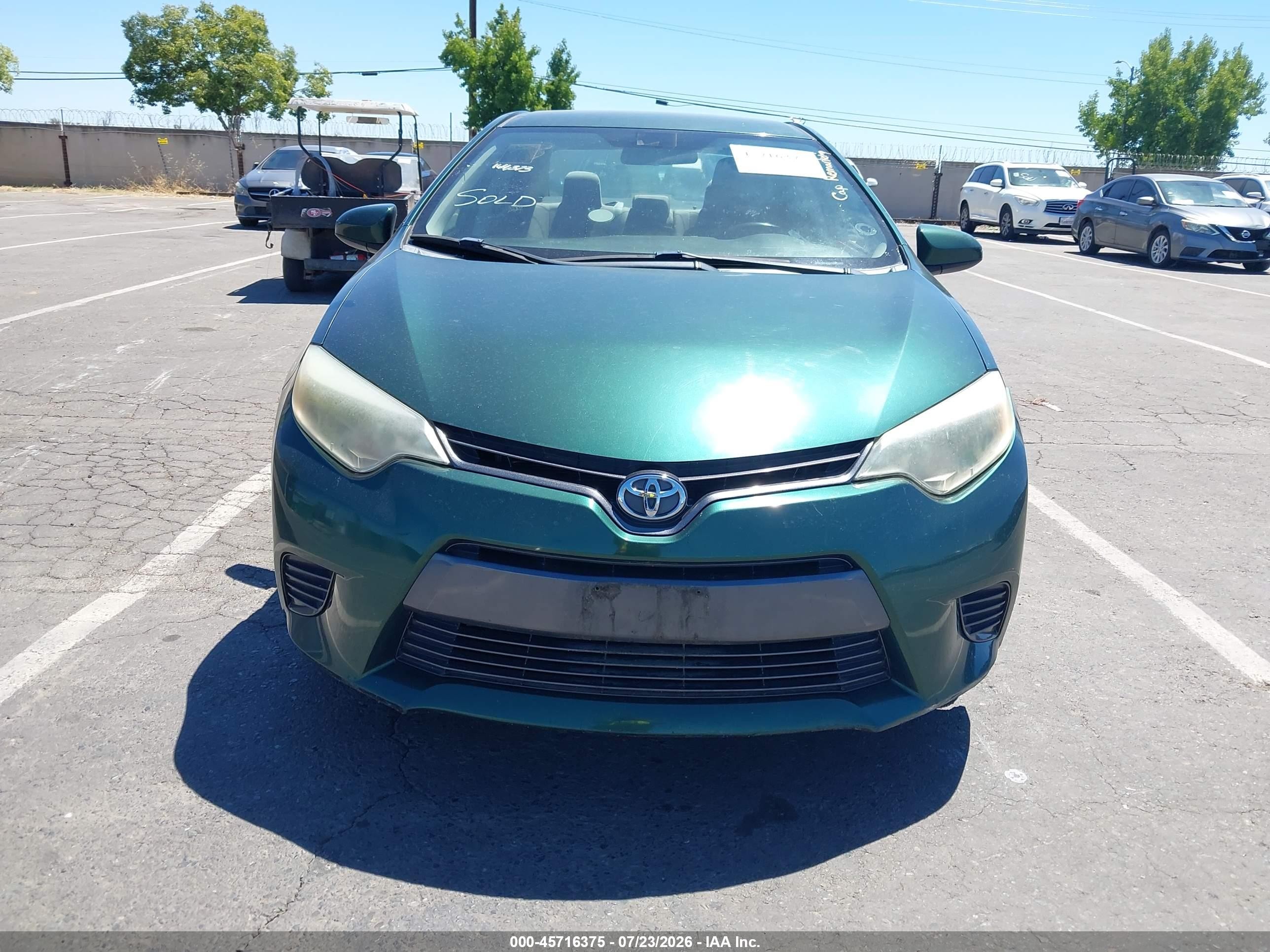 2015 Toyota Corolla Le Green vin: 5YFBURHE2FP245267