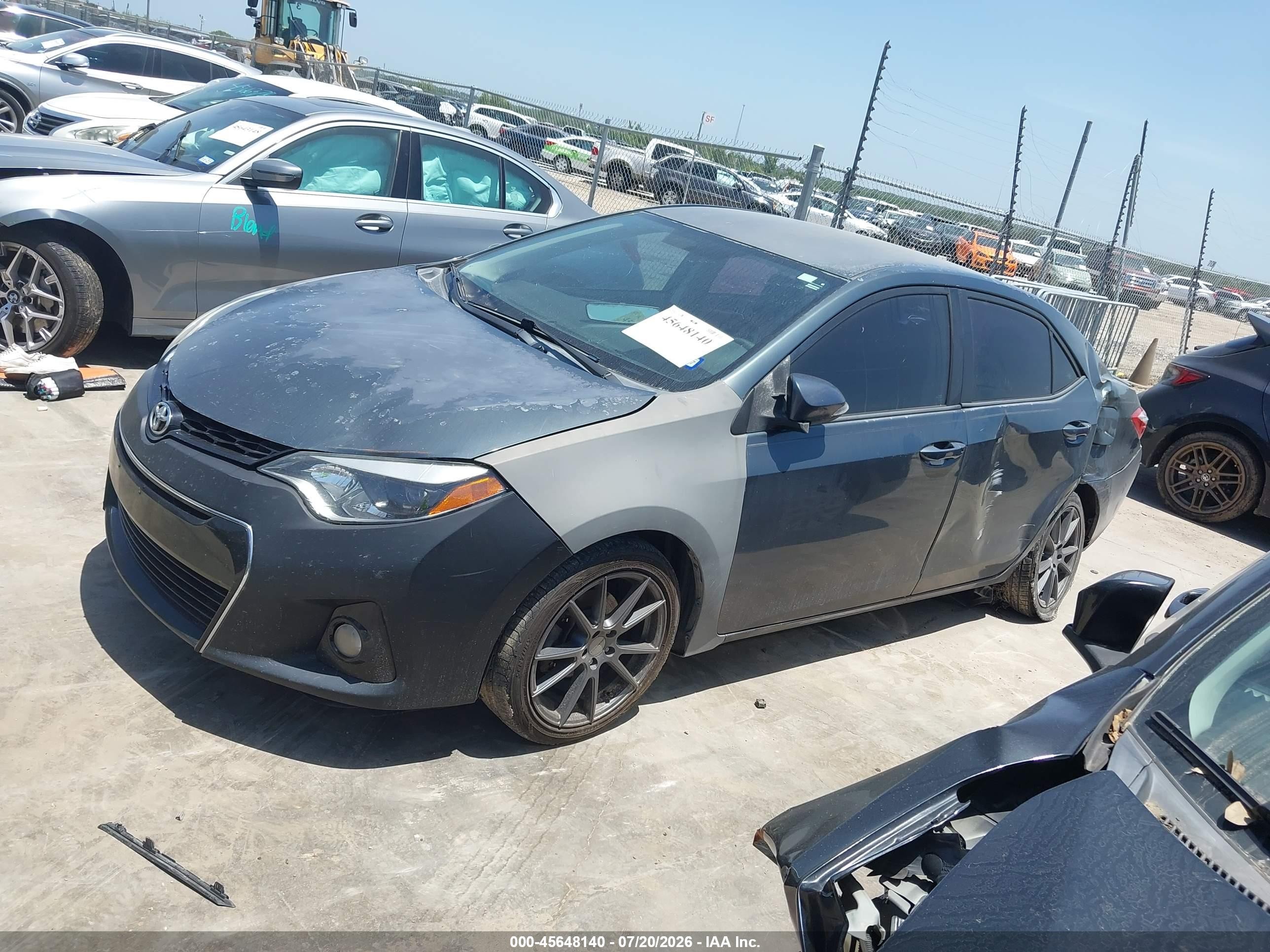2015 Toyota Corolla S Plus Dark Blue vin: 5YFBURHE2FP248802