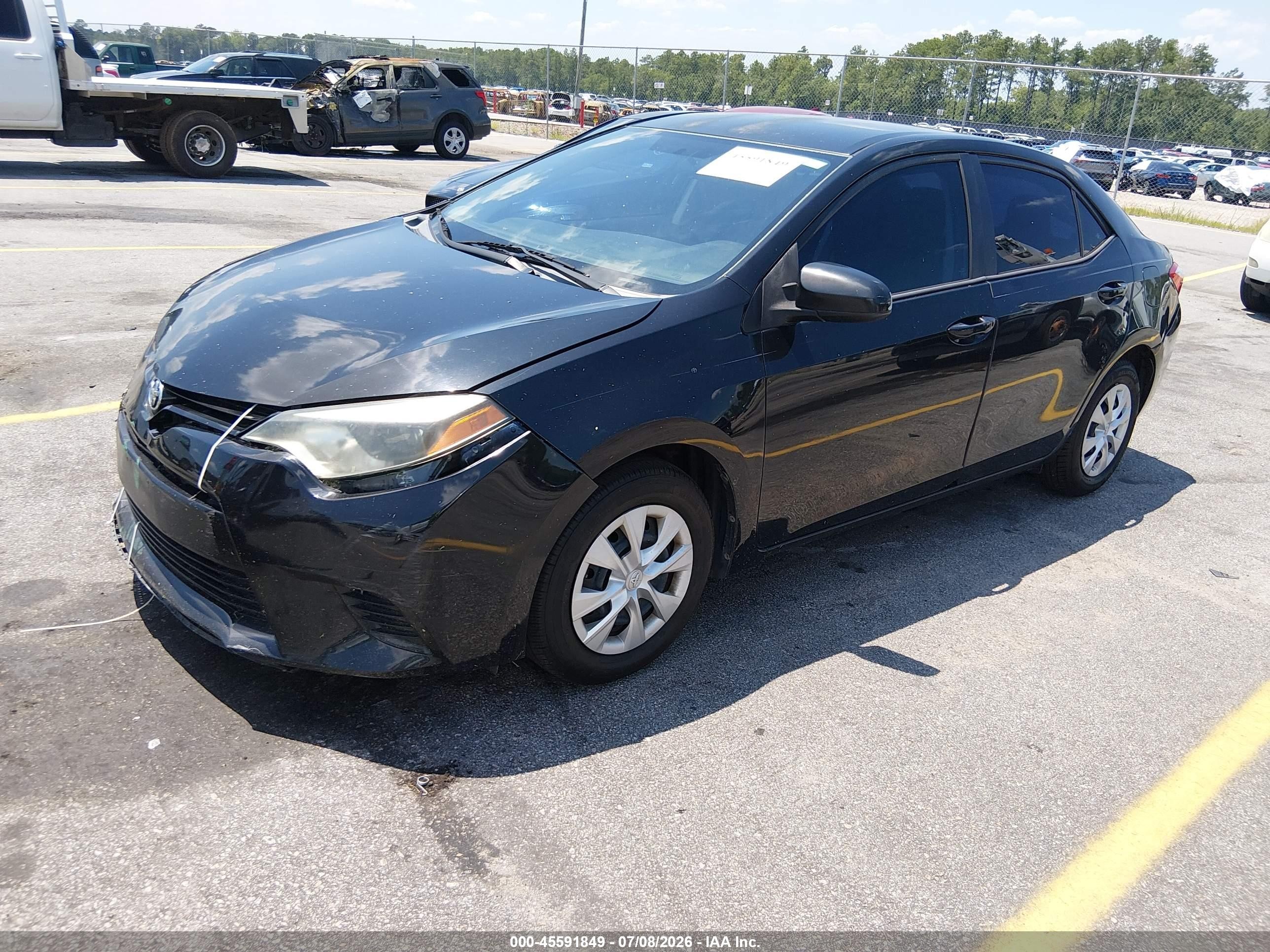 2015 Toyota Corolla L Black vin: 5YFBURHE2FP257032