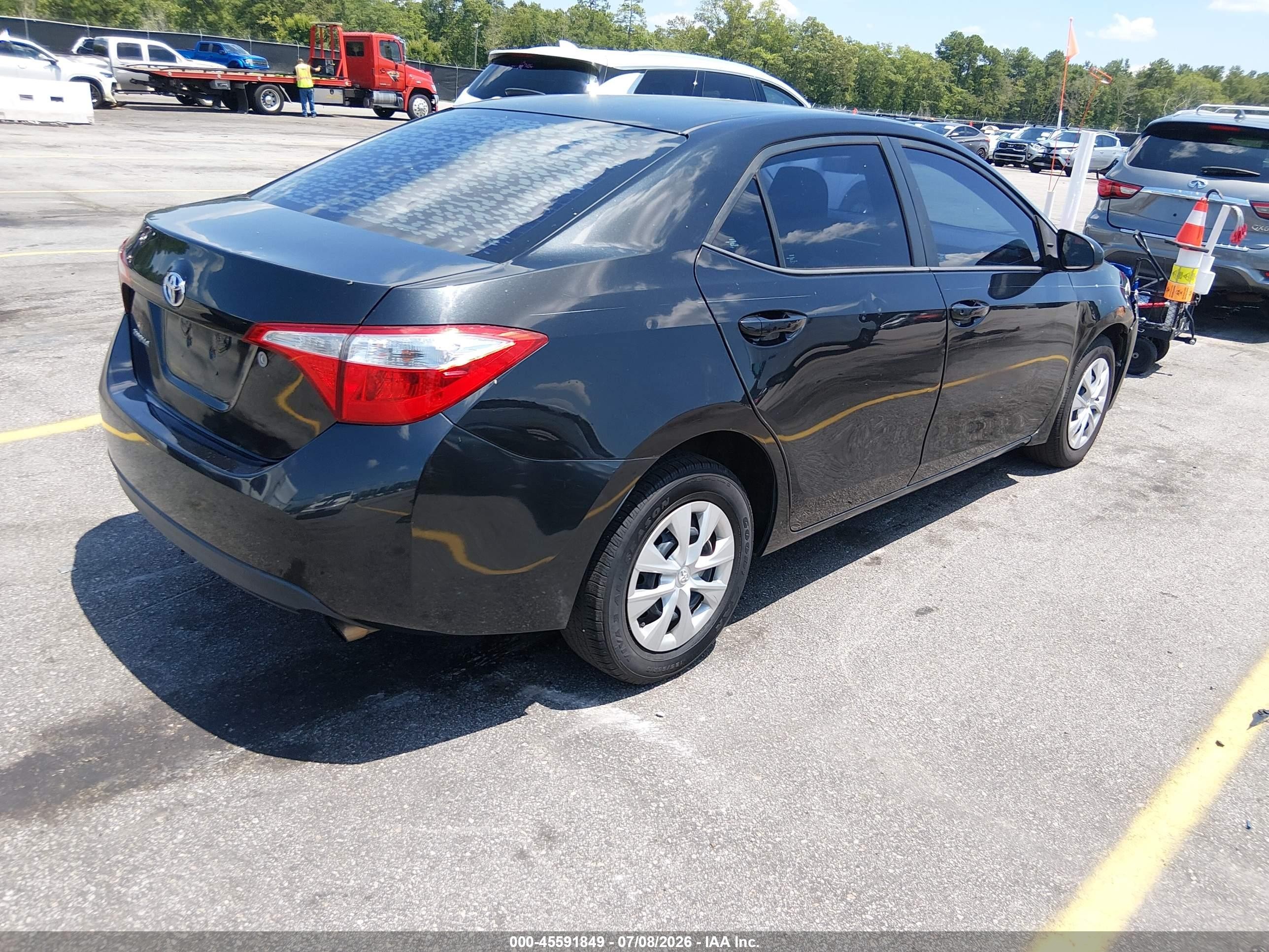 2015 Toyota Corolla L Black vin: 5YFBURHE2FP257032