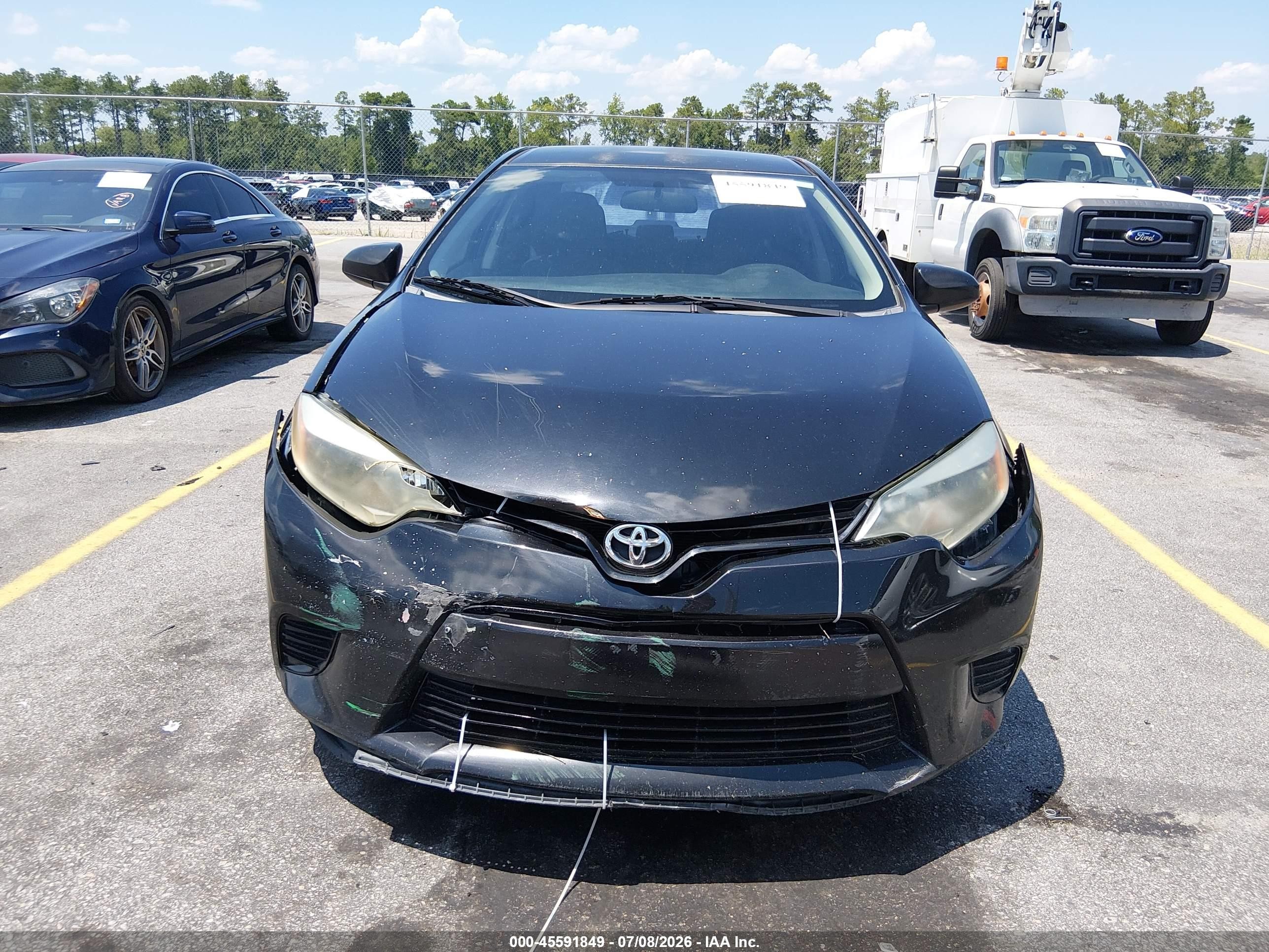 2015 Toyota Corolla L Black vin: 5YFBURHE2FP257032